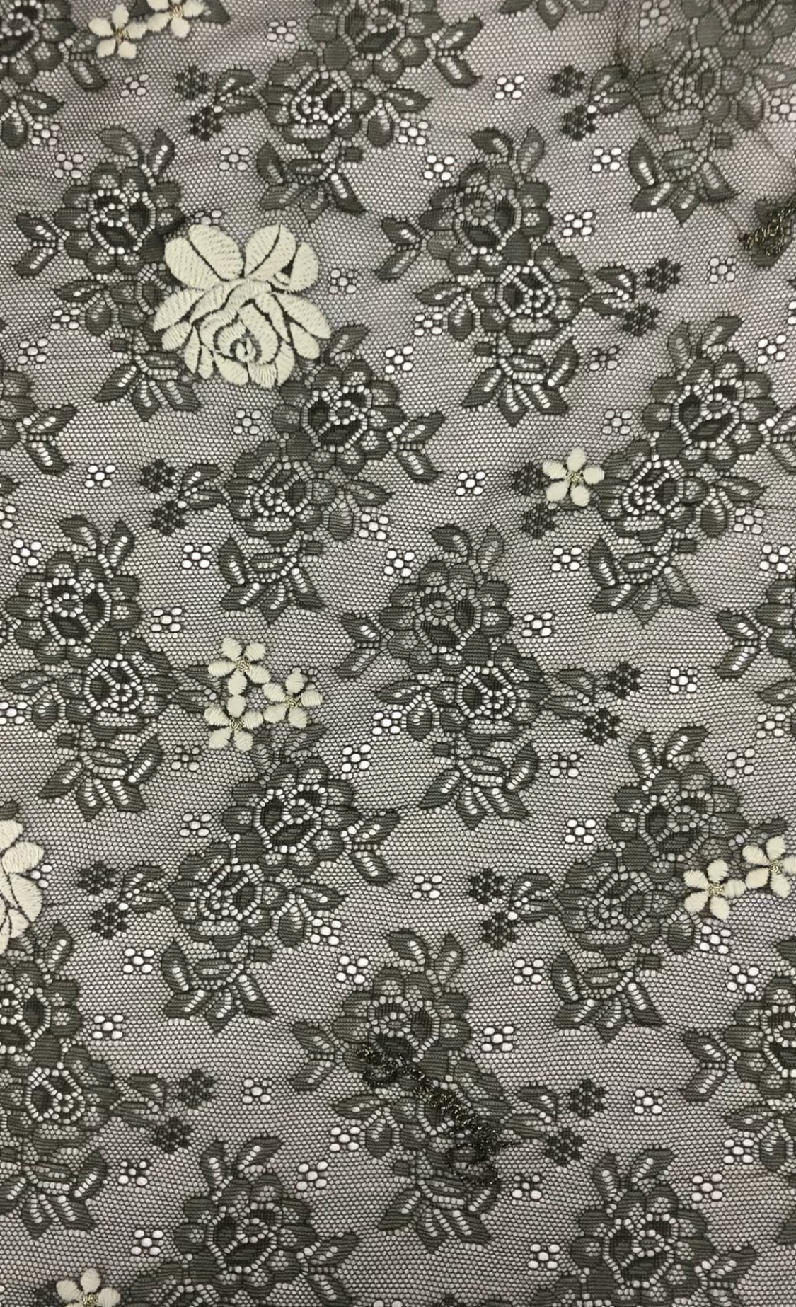 Dark Green Elegant Multi Colored Floral Pattern  Lace Embroidered Fabric HKP6659  lace,textile company,fashion fabric