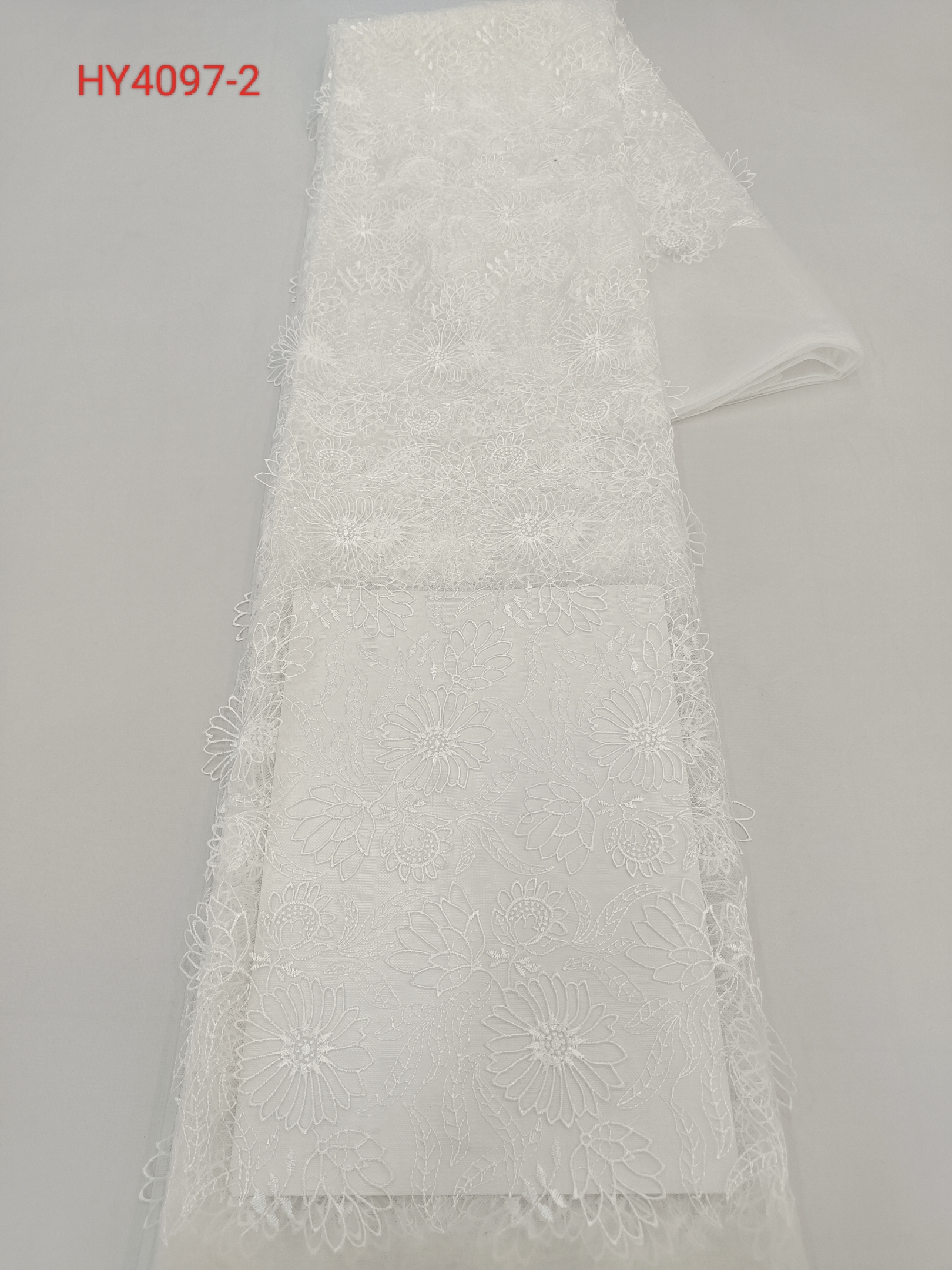 Classic Styles White Flower Pattern Plain Embroidery Fabric for Women Dress  HY4097  Embroidery fabric,wedding dress,textile factory