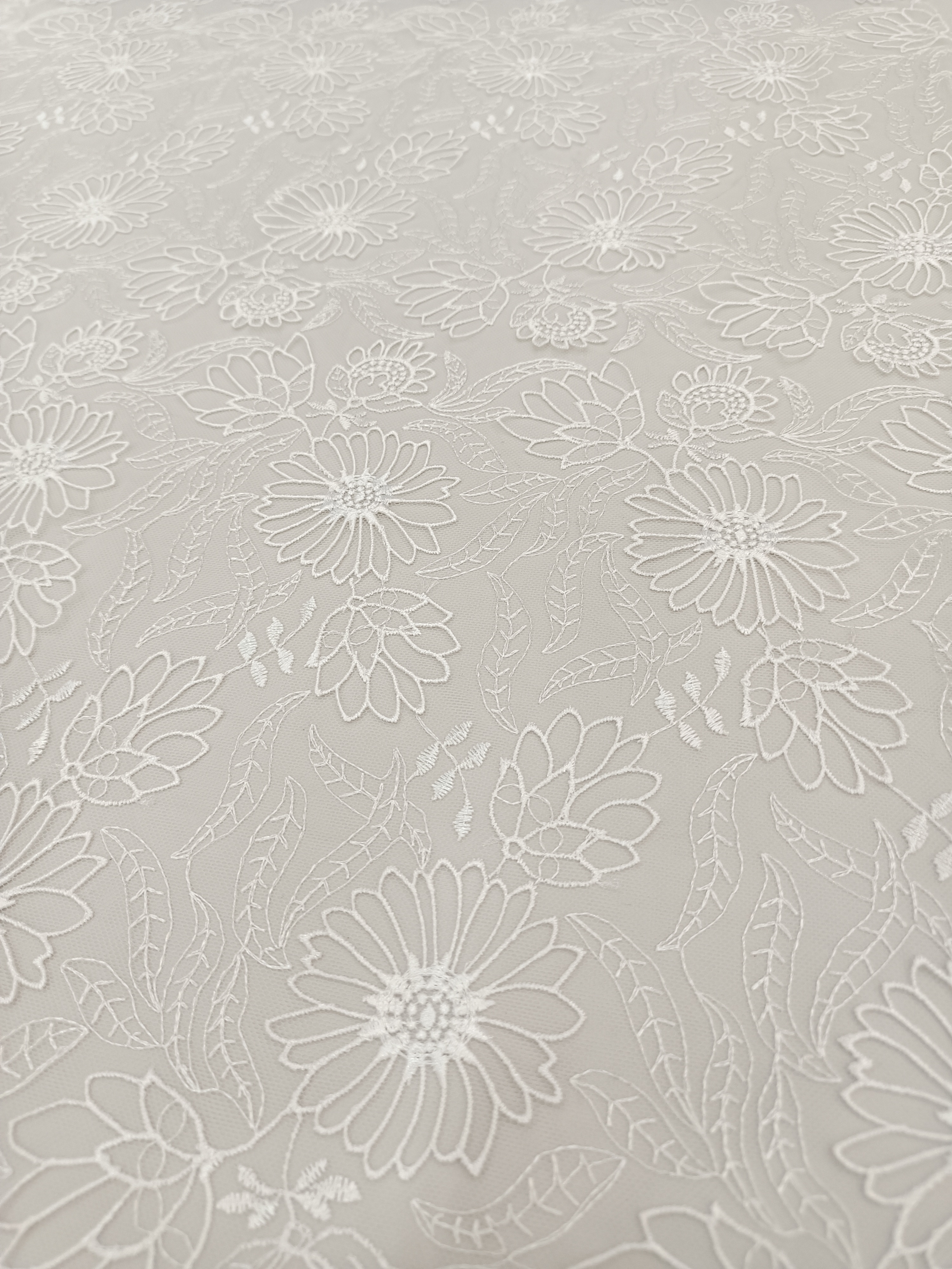 Classic Styles White Flower Pattern Plain Embroidery Fabric for Women Dress  HY4097  Embroidery fabric,wedding dress,textile factory