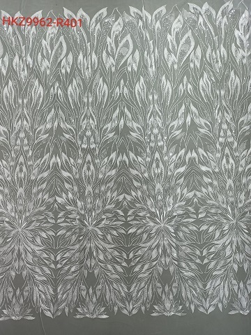 Elegant Styles Shiny Leaf Pattern Sequins Embroidery Fabric HKZ9962  embroidery,wedding dress fabric,sequins embroidery fabric