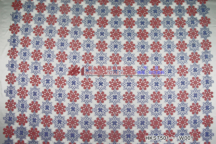 Multi-colored Flowers Pattern Chemical Lace Fabrics with milk silk thread HKS7501  chemical lace,textile company