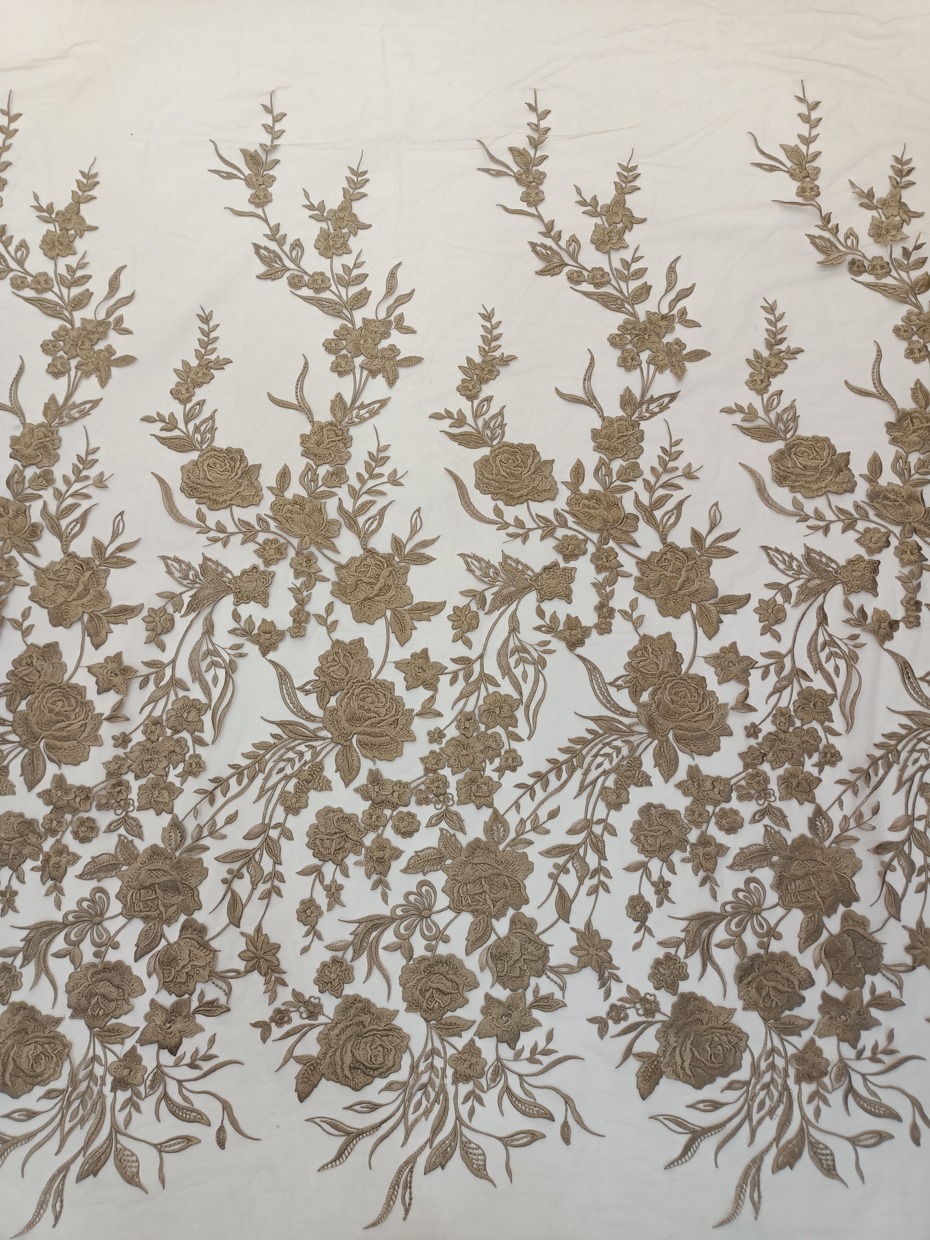 Flower Pattern Plain Embroidery HKP9482-R402  