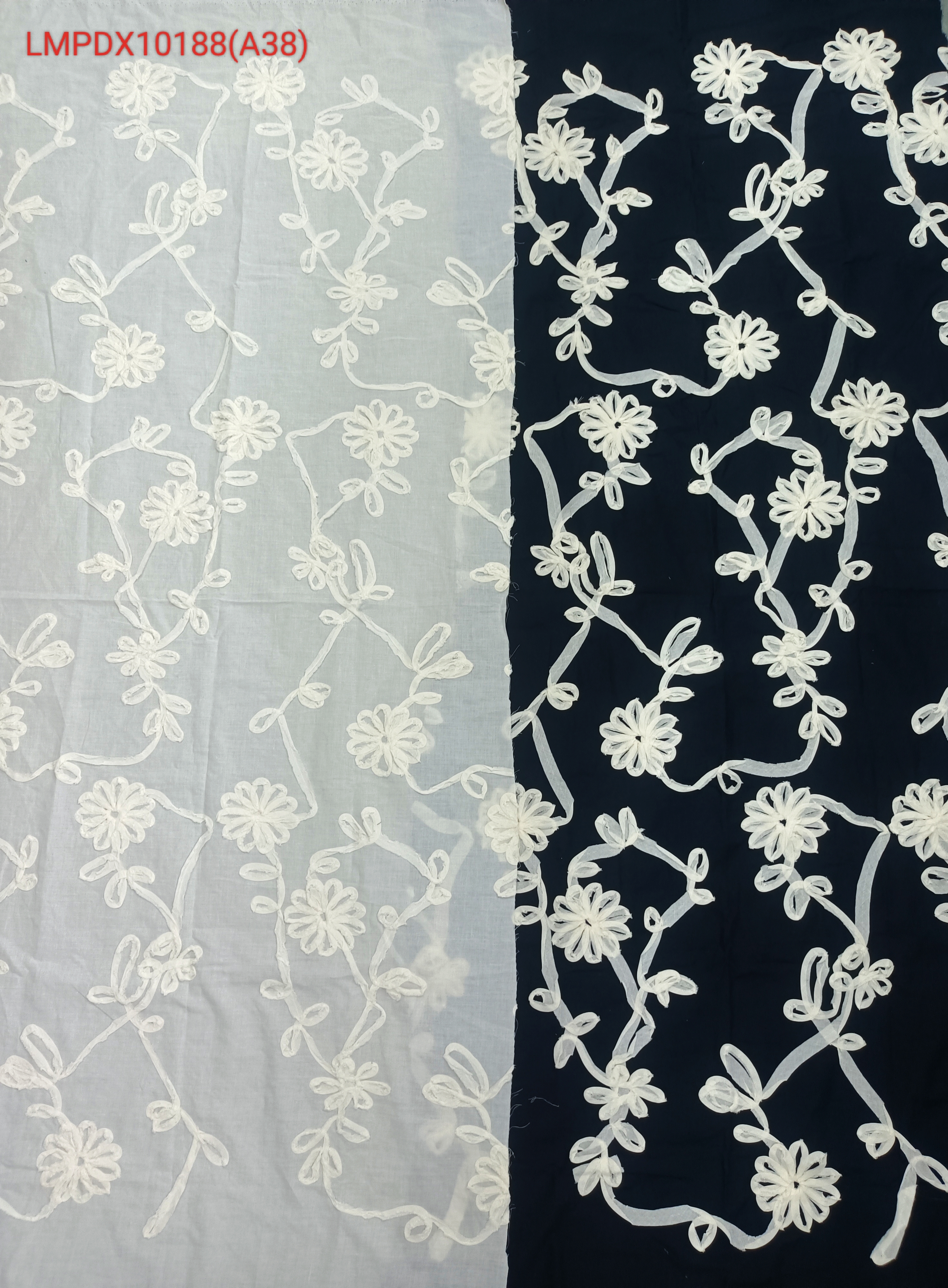 Bule or white flower Pattern Cotton fabric LMPDX10188(A38)  