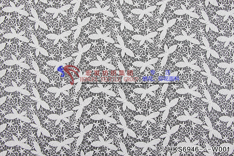 New Styles White Butterfly Pattern Chemical Embroidery Fabrics  HKS6946  embroidery fabric,bridal dress fabric