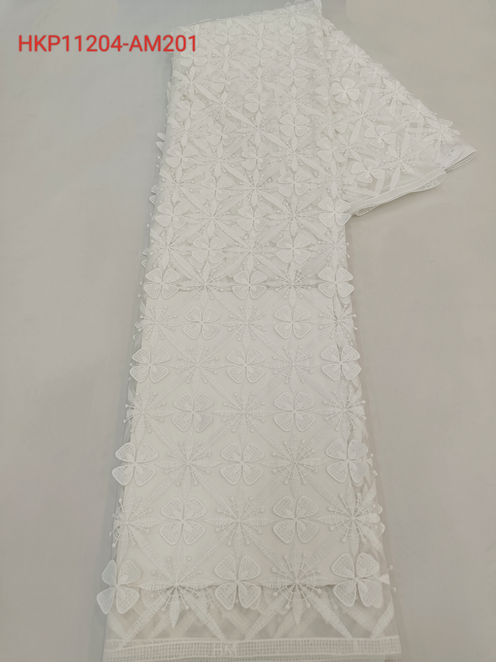  Floral and Leaf  Pattern Plain Embroidery White Base Fabric for lady dress HKP11204  embroidery lace,flower fabric