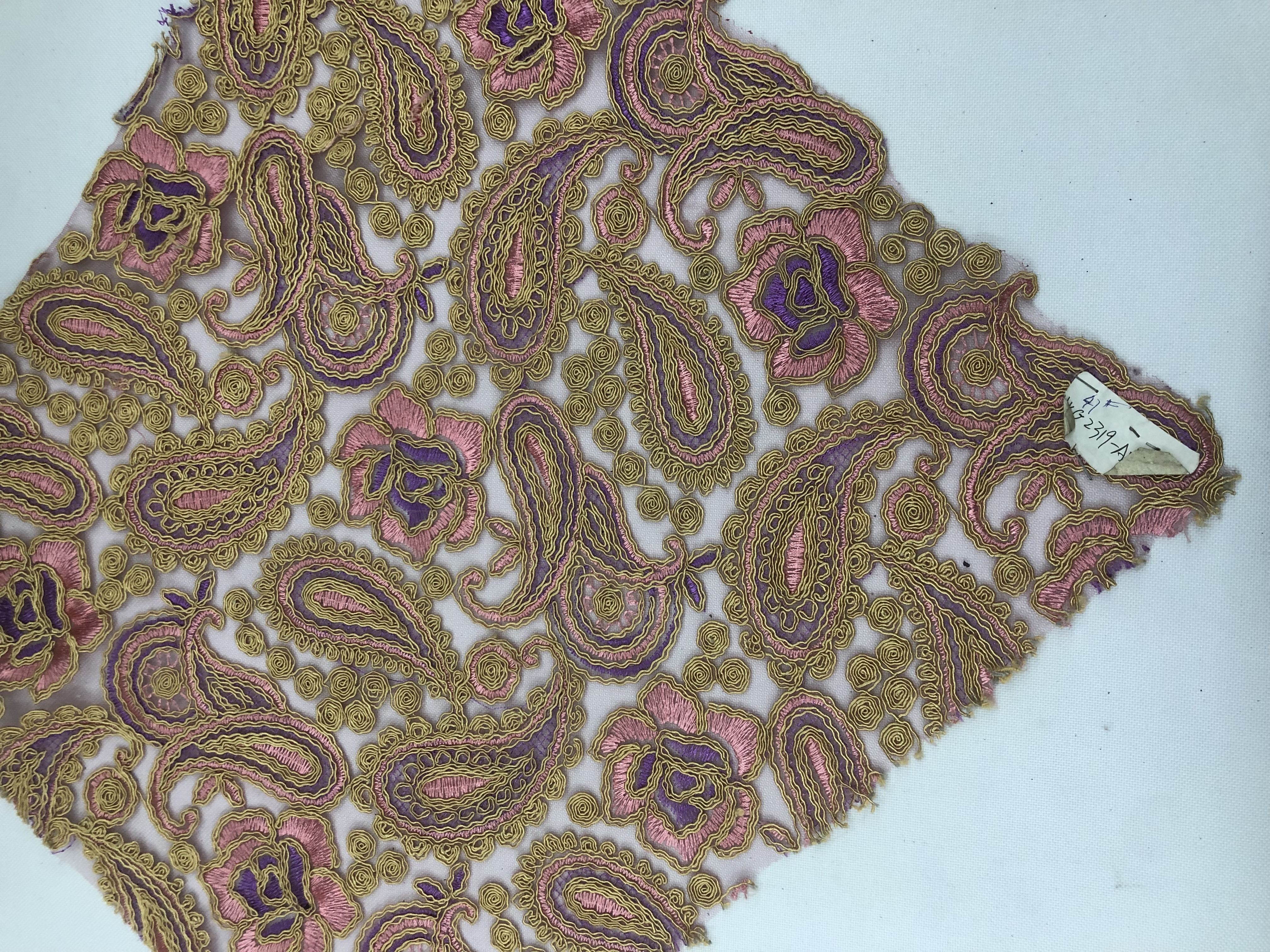 Colorful Leaf and Floral Pattern Elegant Cord Embroidery Fabric with gold thread for lady dress and clothes HKG2317  