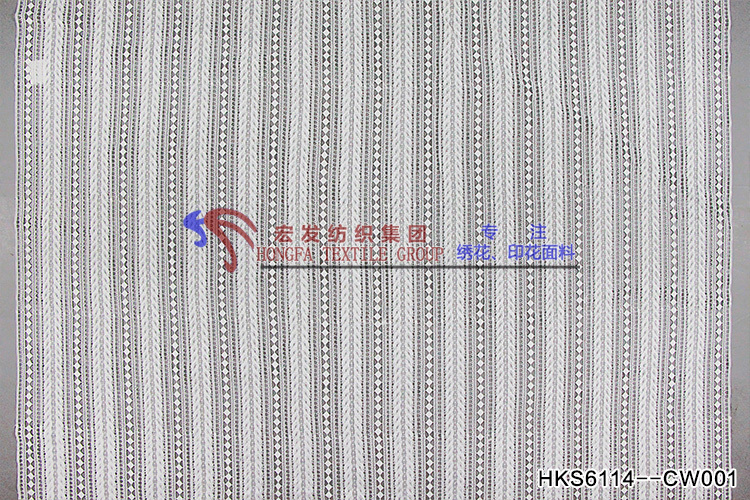 Geometry Pattern Chemical Embroidery HKS6114--CW001   