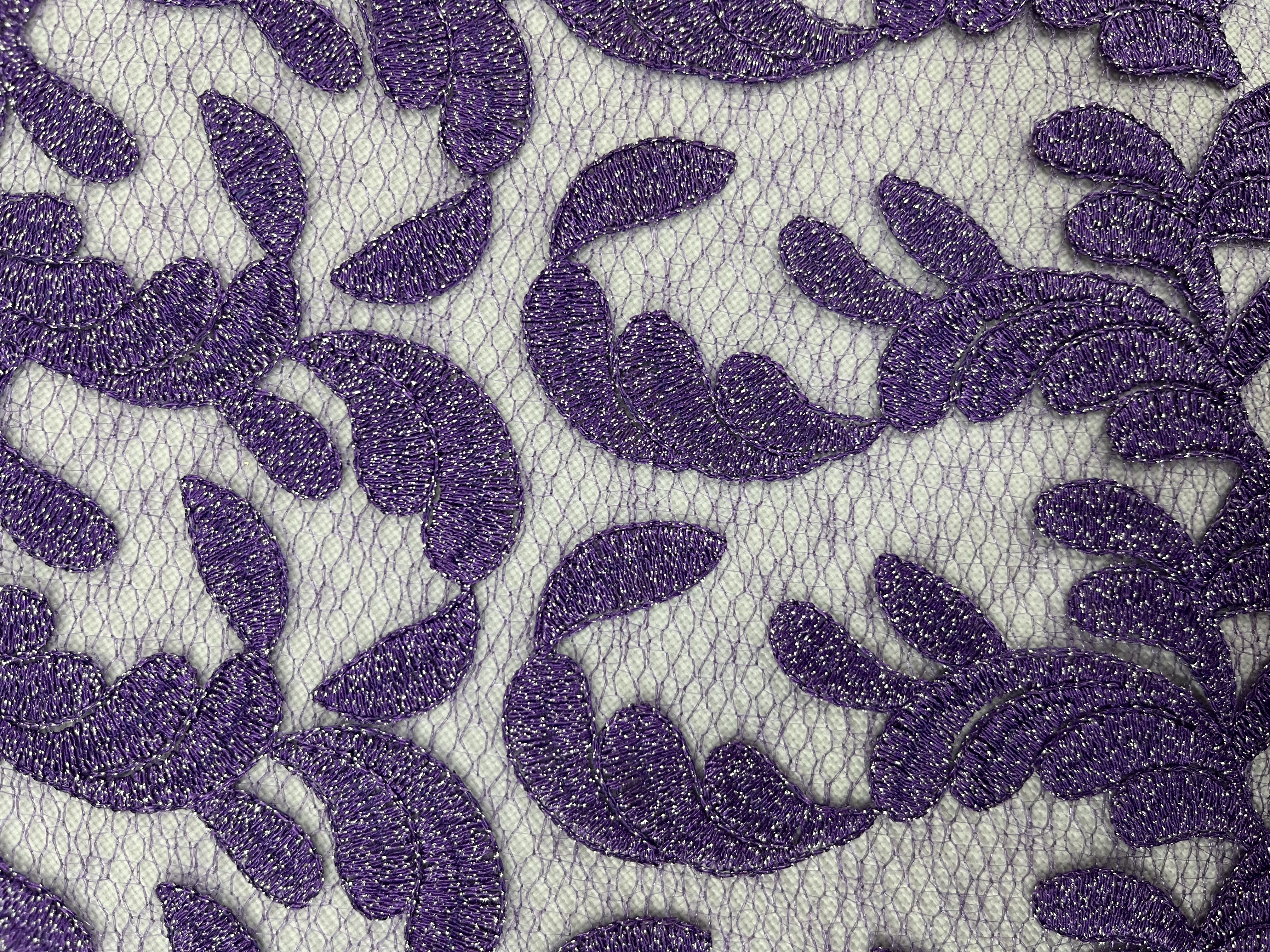 Purple stain Plain Embroidery HKP3437----W905  