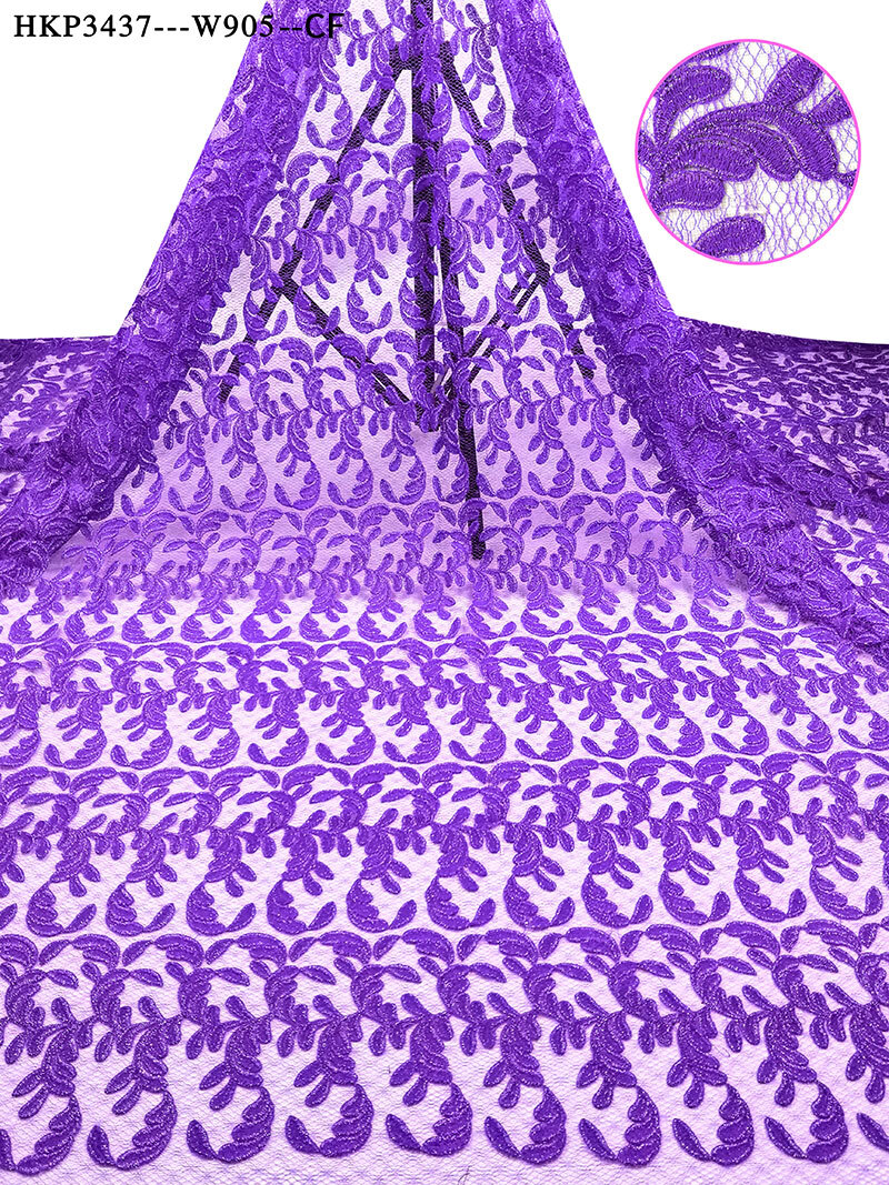 Purple stain Plain Embroidery HKP3437----W905  