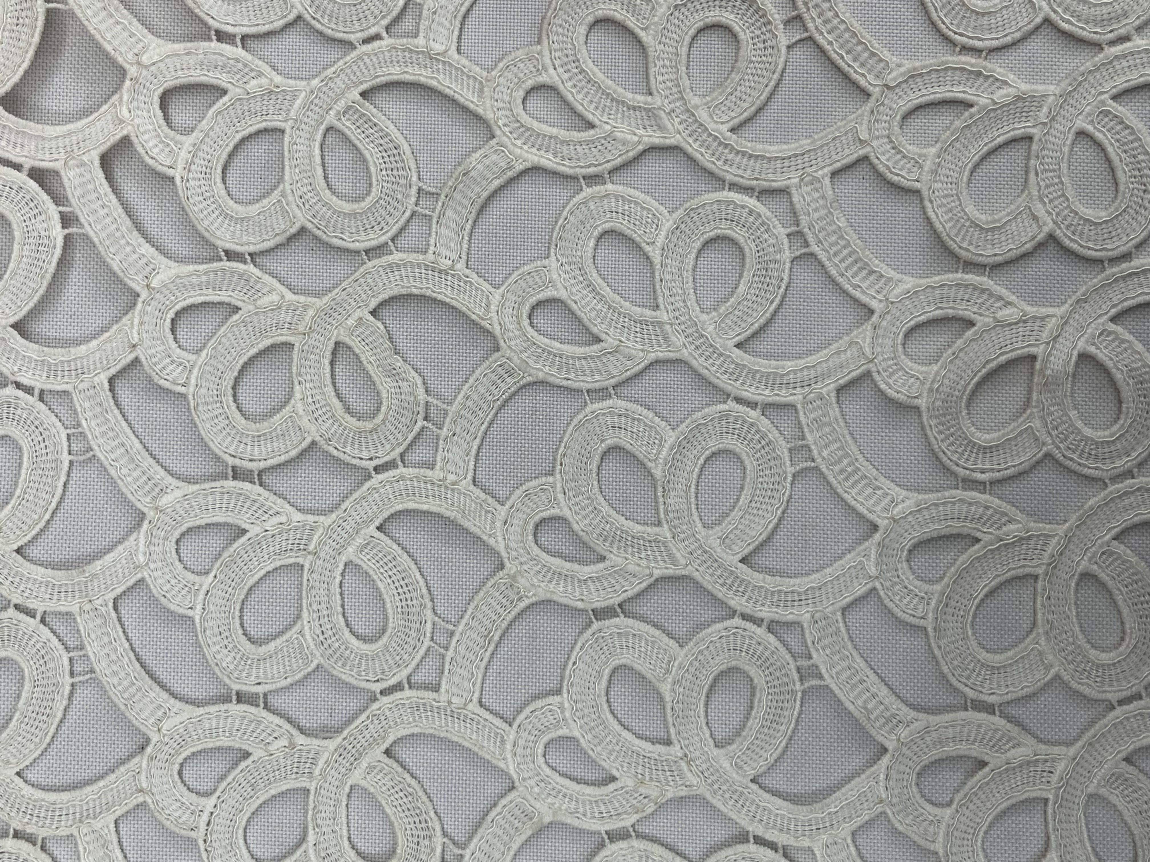 Designable White Cording Embroidery  HKG6458---W001  