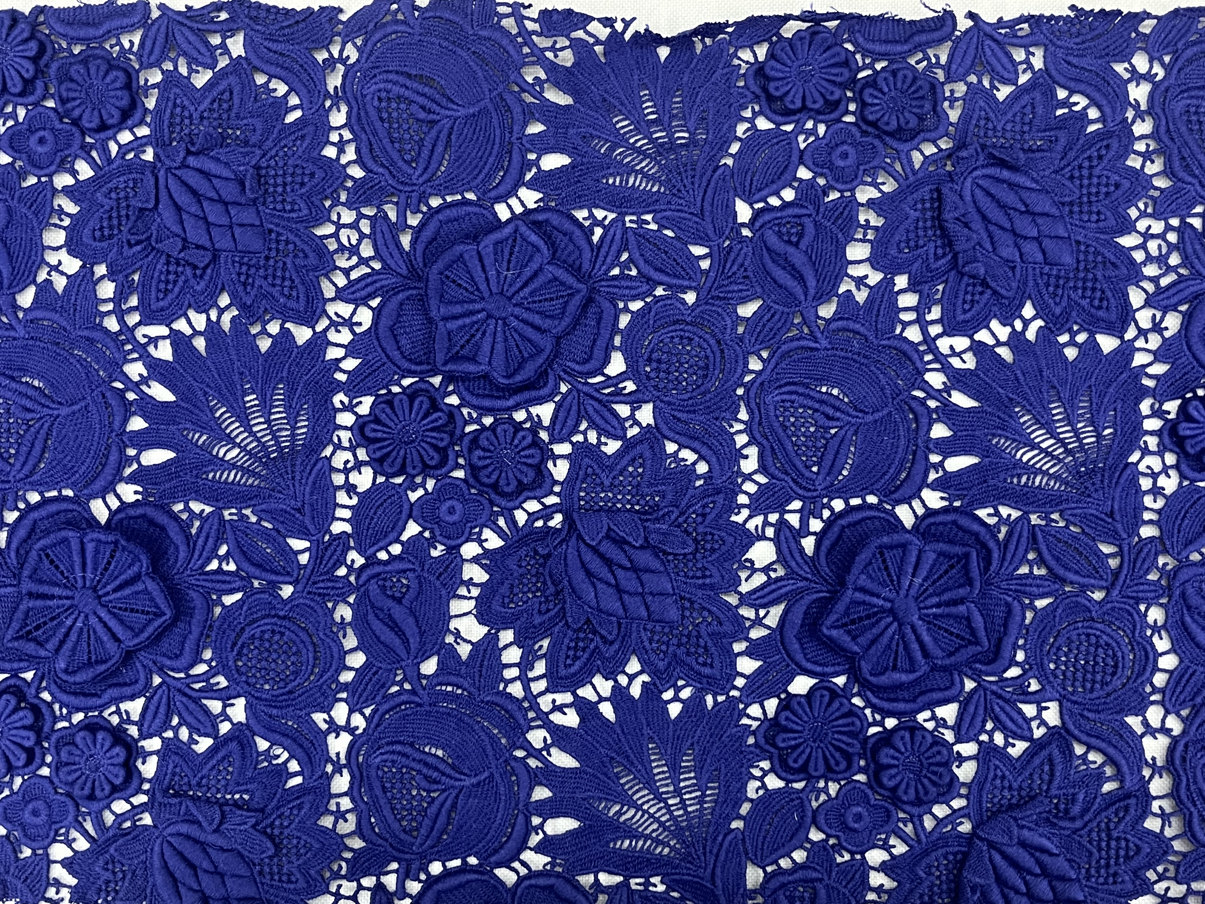 3D Flower Pattern Chemical Embroidery  HKS5582---W004  