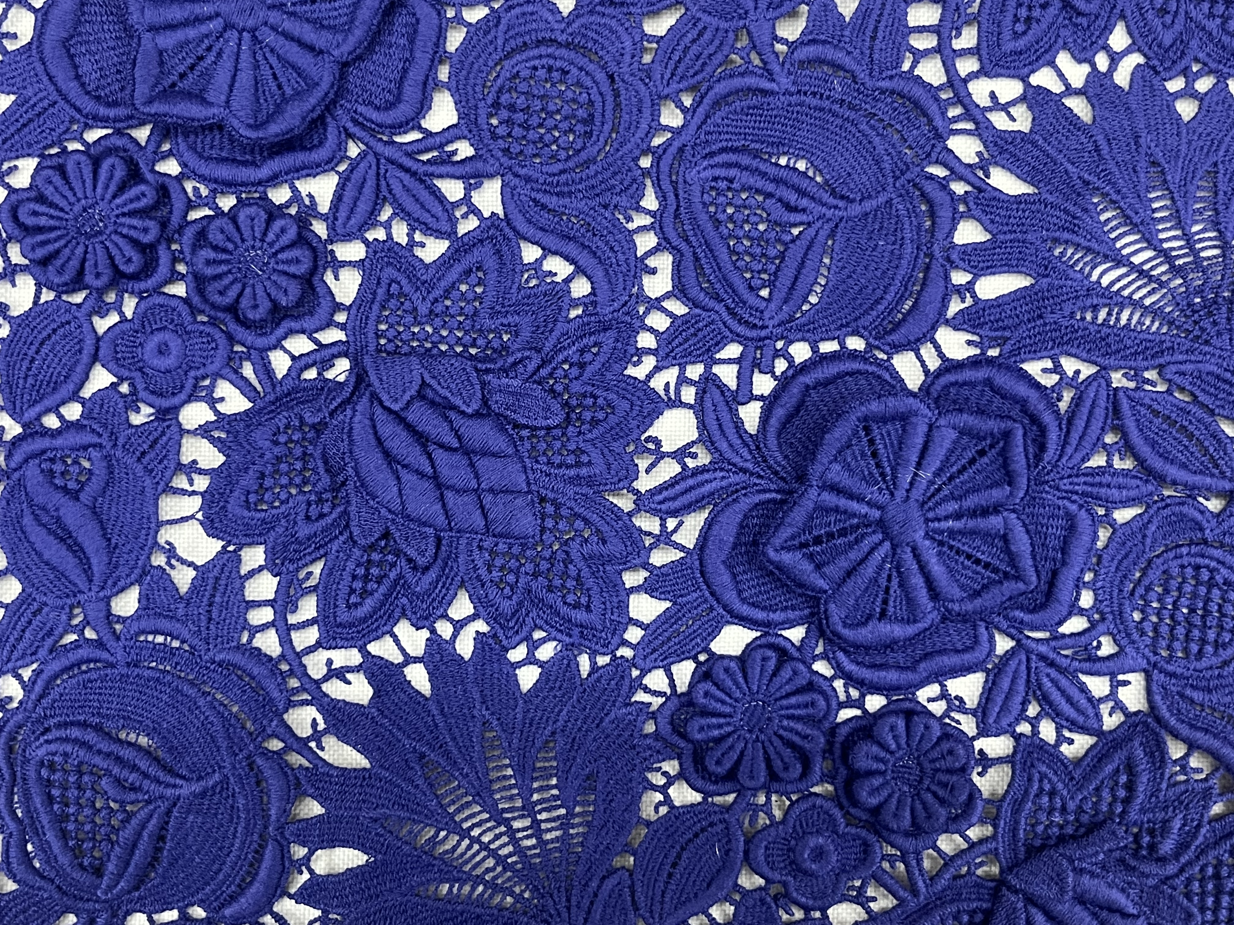 3D Flower Pattern Chemical Embroidery  HKS5582---W004  