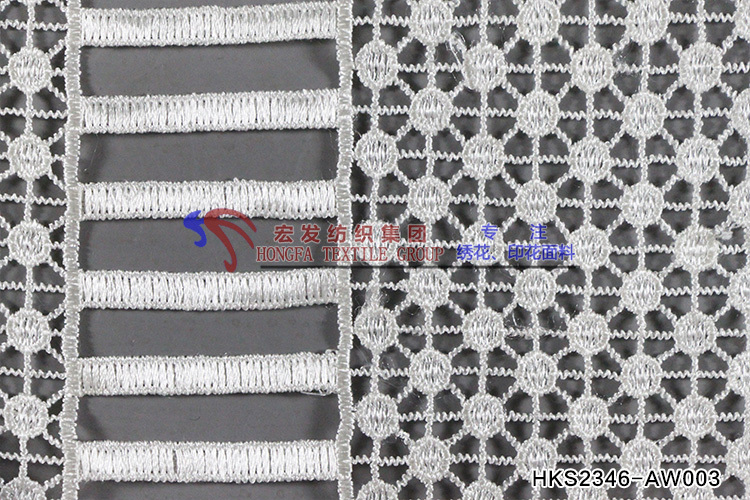 Designable round Pattern  Chemical Embroidery  HKS2346-AW003  