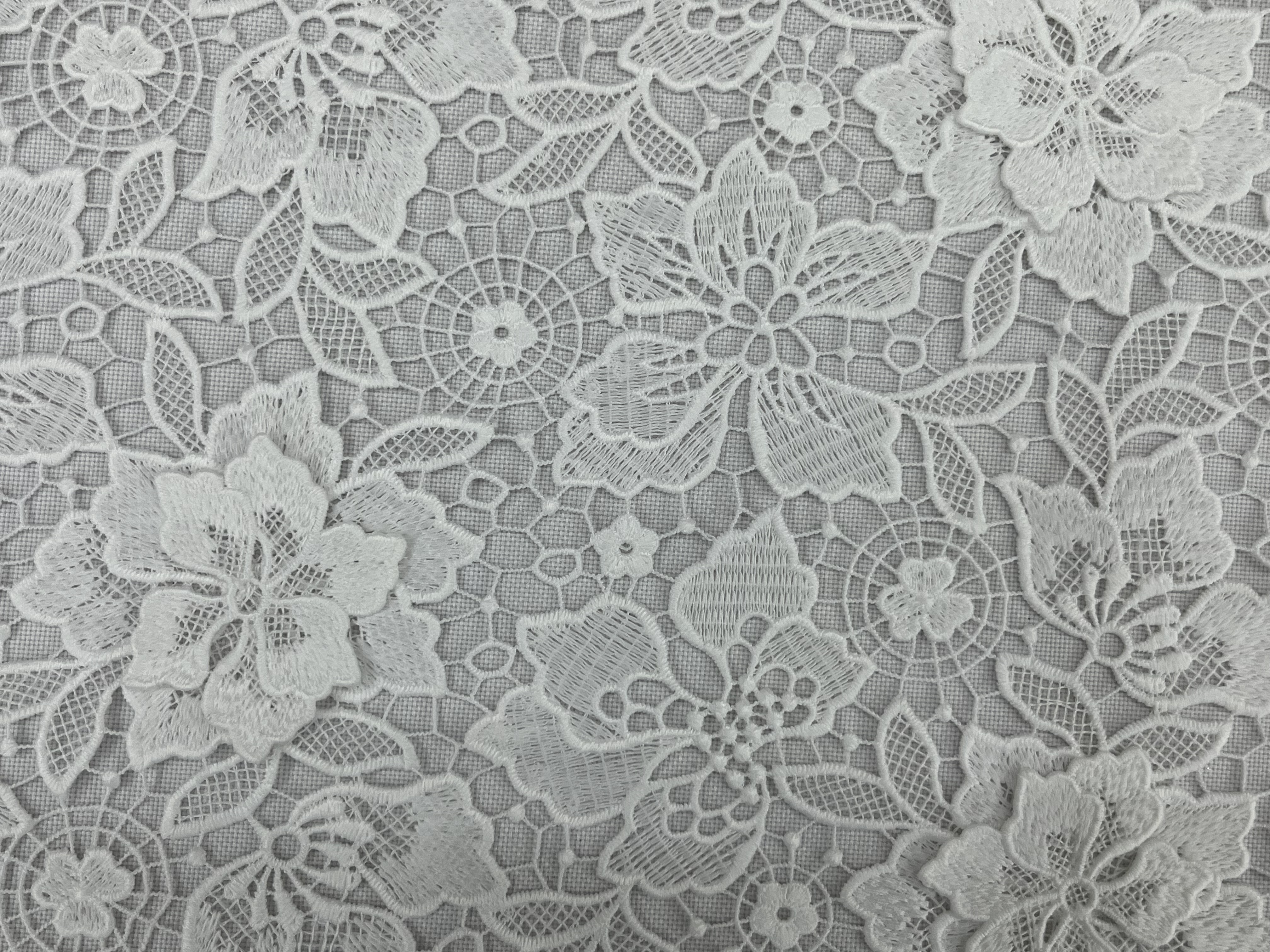 3D Flower and Leaf Pattern Chemical Embroidery  LMDQ0940(A03)M-1     