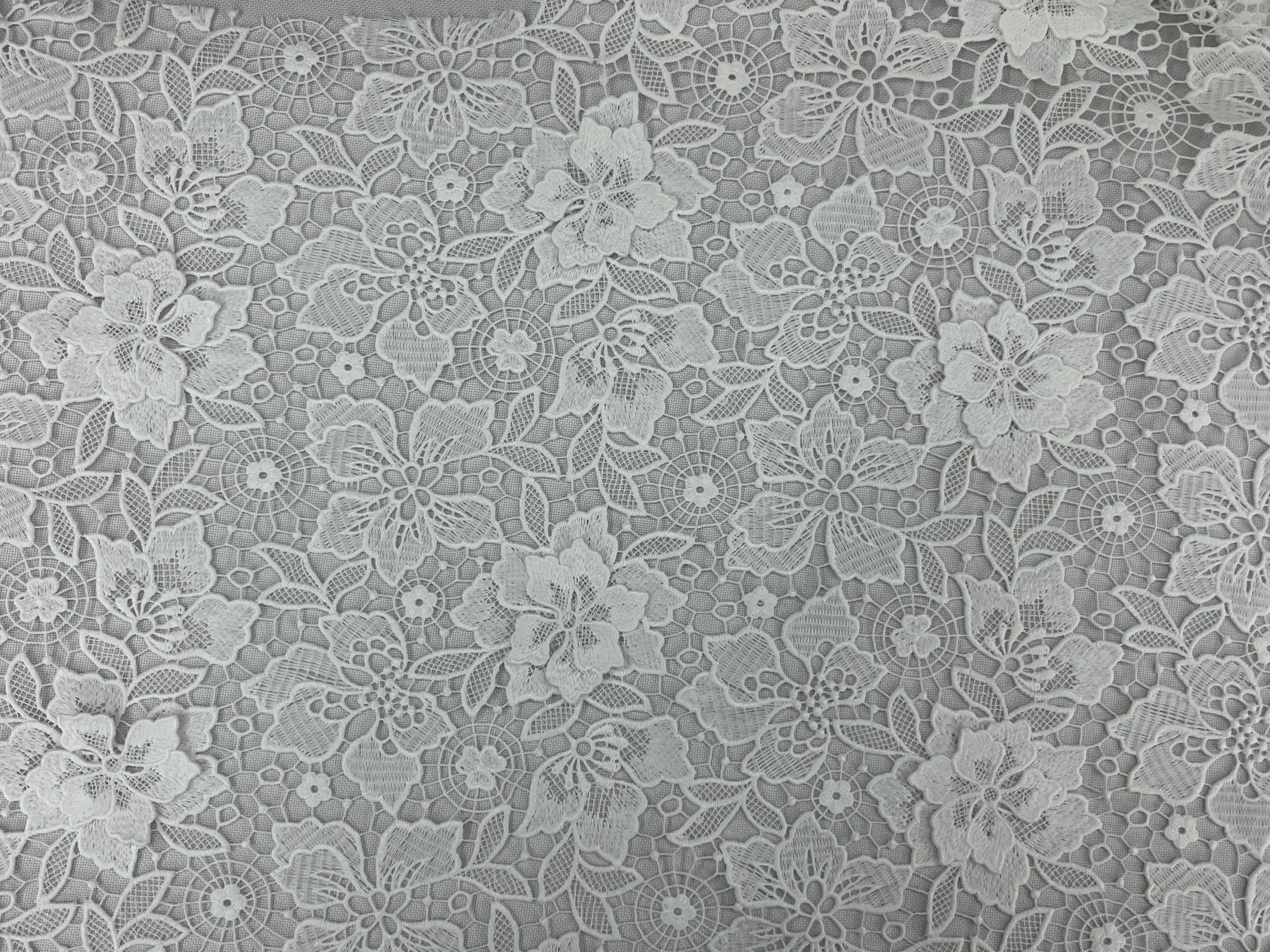 3D Flower and Leaf Pattern Chemical Embroidery  LMDQ0940(A03)M-1     