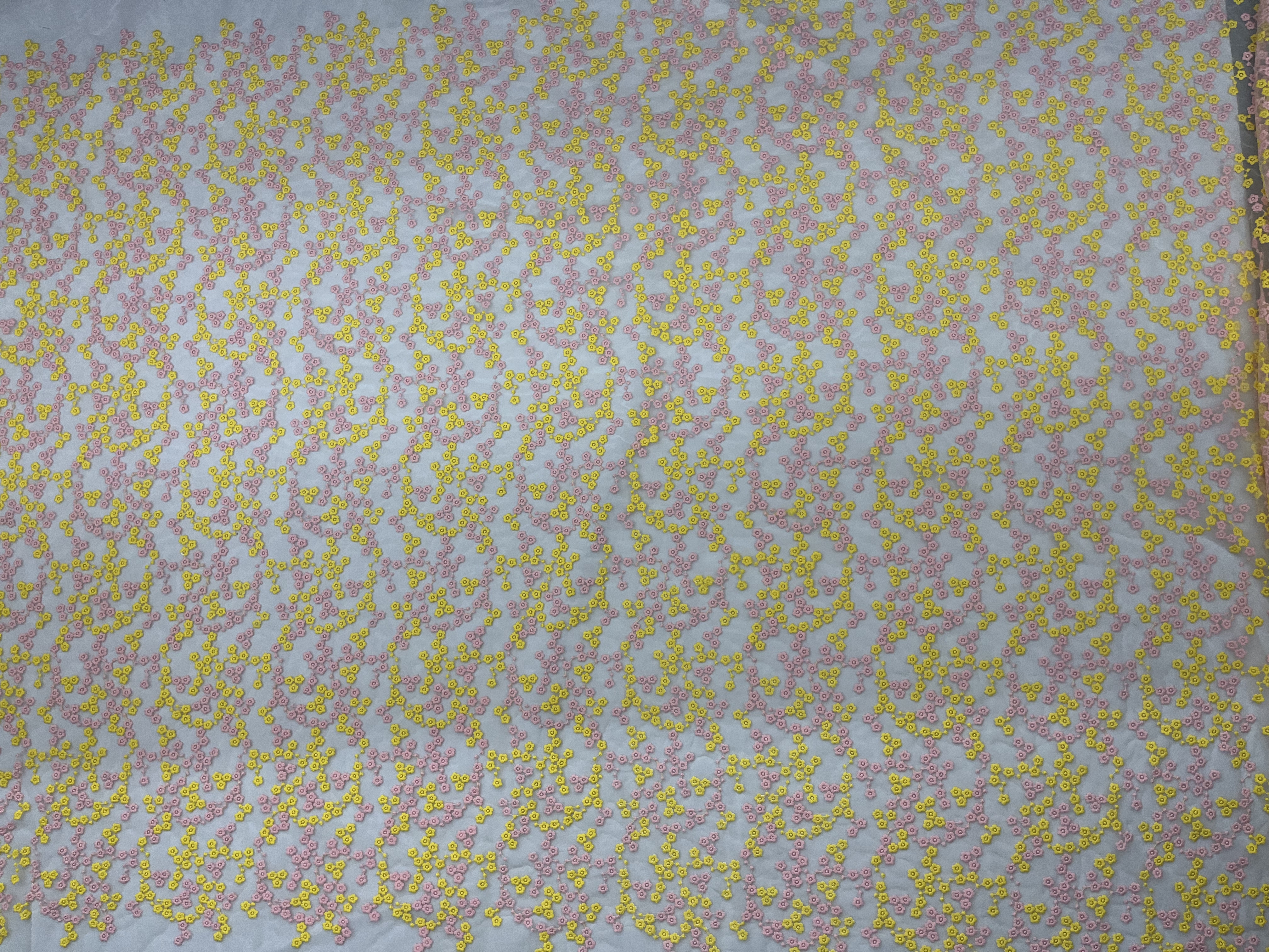 New Styles Colorful Flowers Pattern  with Mesh Plain Embroidery Fabric 101112  dress fabric,plain embroidery,colorful embroidery fabric