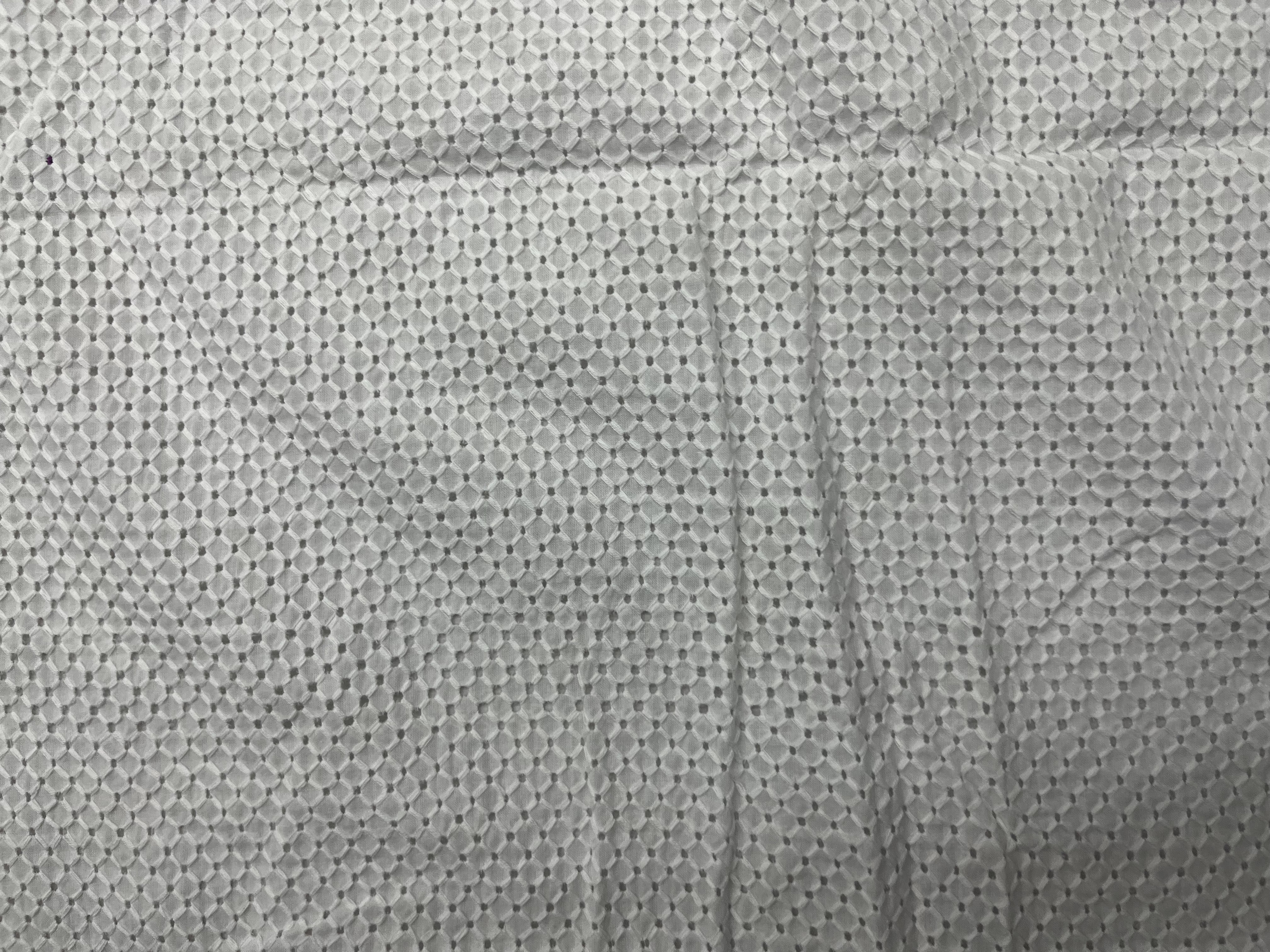 White Simple Diamond Pattern  Hollow Out Laser Cutting Embroidery Fabric for Bridal Dress on Wedding 171112  Laser Cutting Embroidery,embroidery lace,embroidery,textile factory