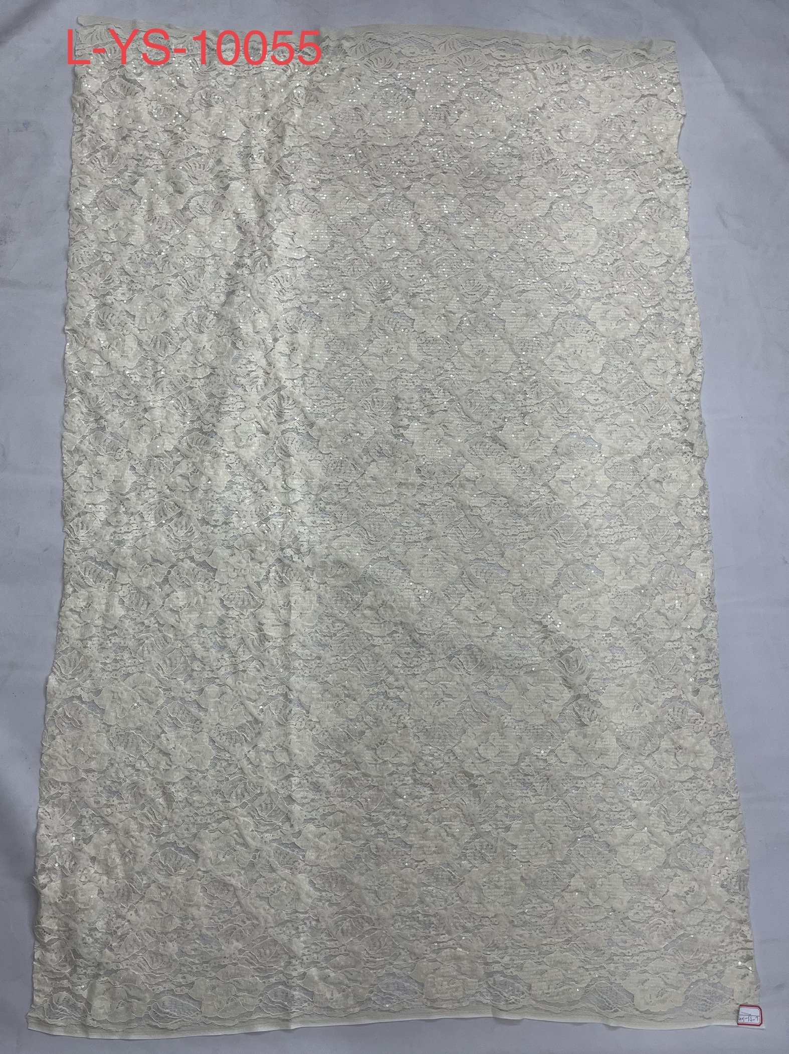 Elegant and Pillowy with sequins Lace Embroidery Fabric  L-YS-10055   