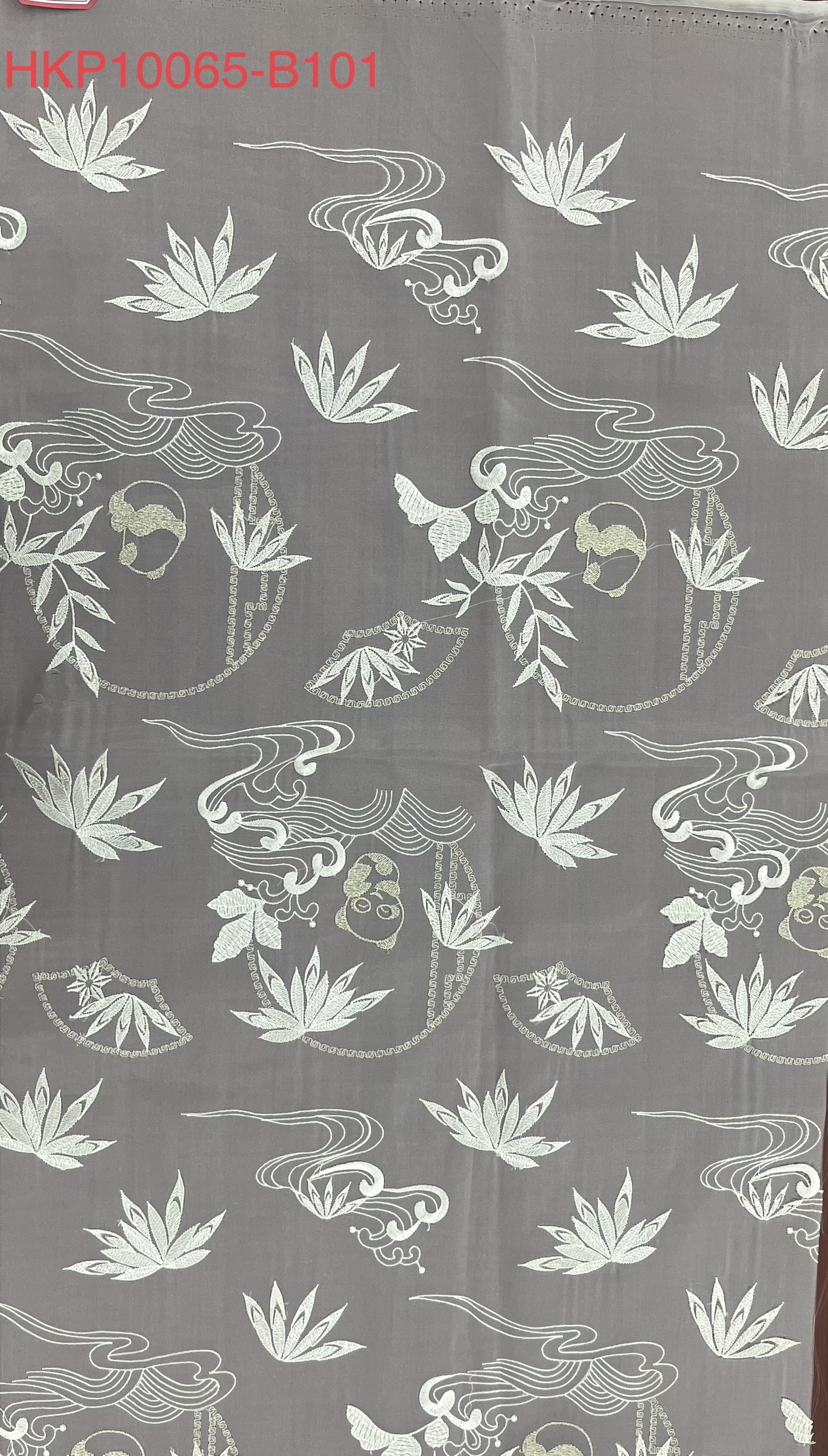 Creative Panda and Bamboo Pattern Plain Embroidery HKP10065-B101  