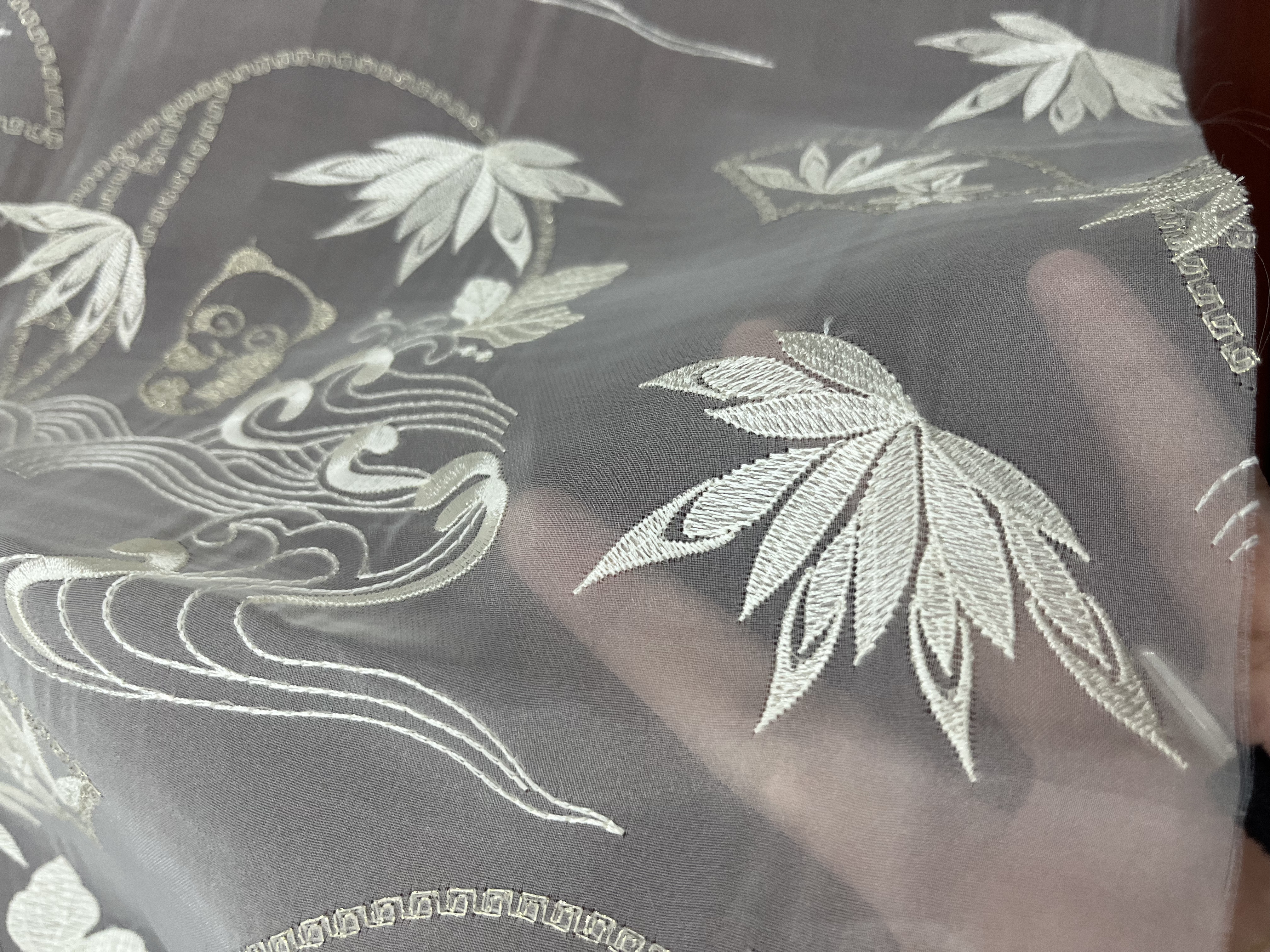 Creative Panda and Bamboo Pattern Plain Embroidery HKP10065-B101  