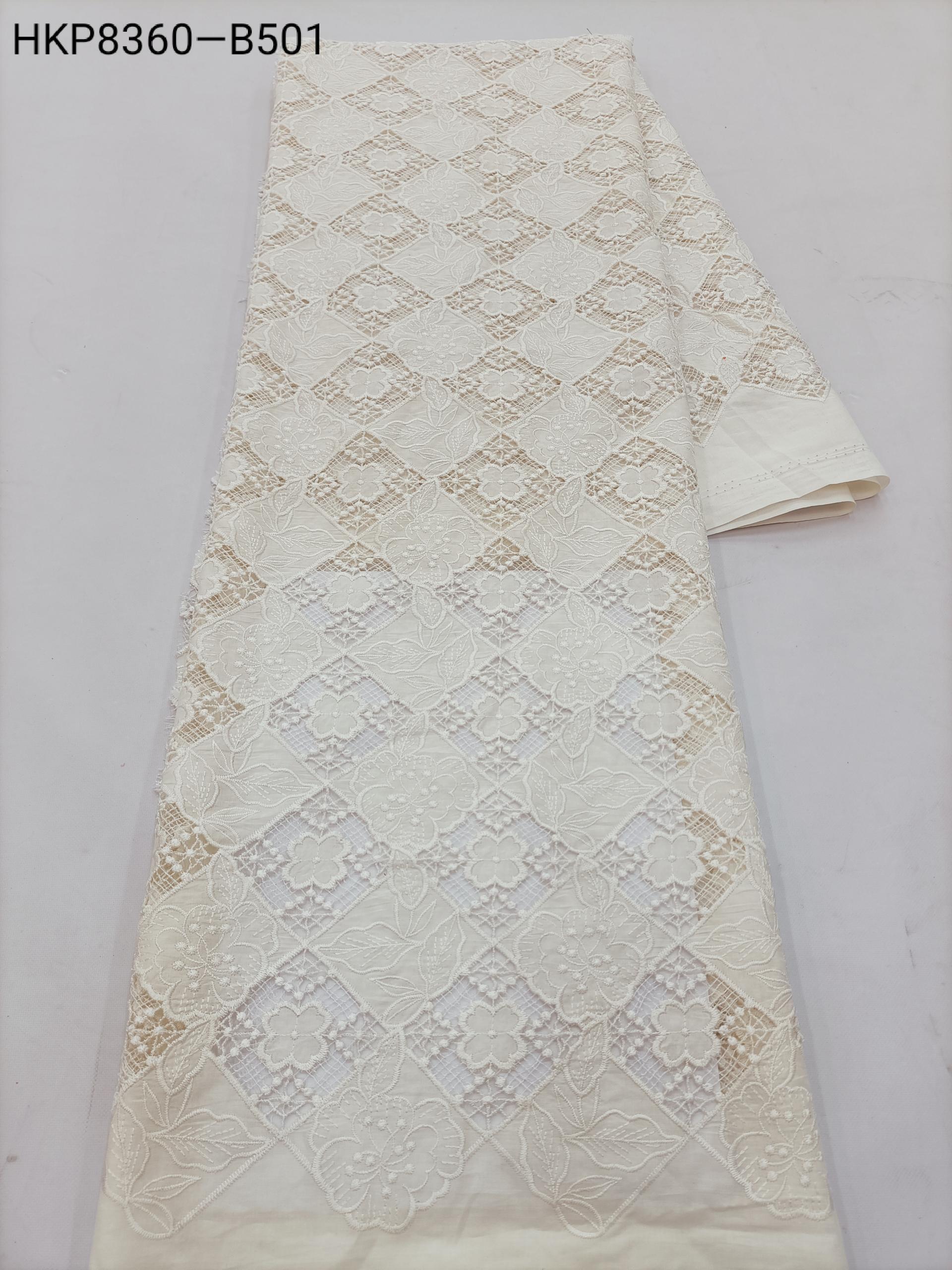   White Diamond and Flowers Pattern Laser Cutting Embroidery  Fabrics HKH8360  embroidery factory,textile factory,laser embroidery fabric