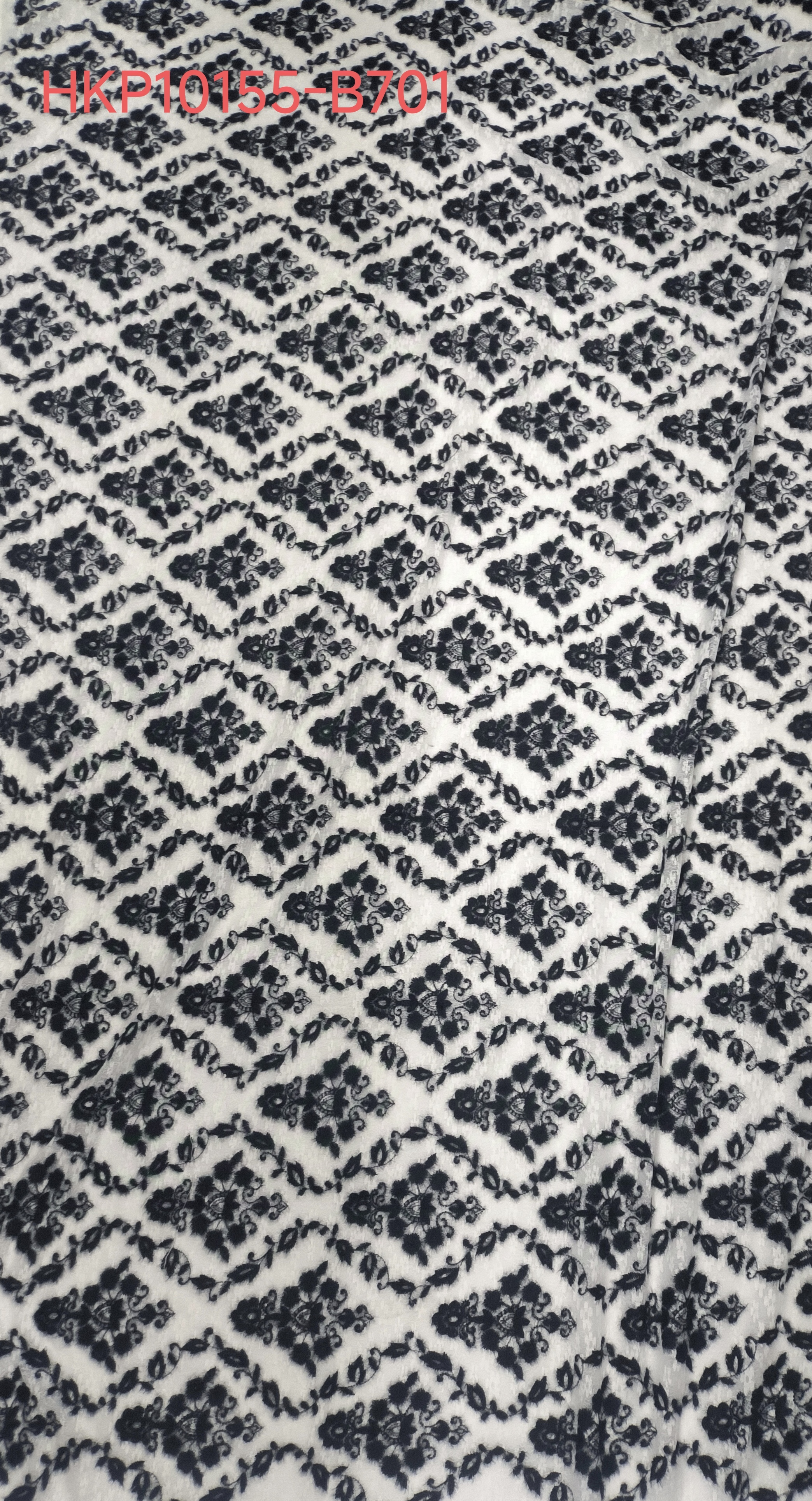 New Styles Fashion Diamond Flower Pattern with Lace Base Plain Embroidery Fabric HKP10155  lace fabric,embroidery fabric,lace