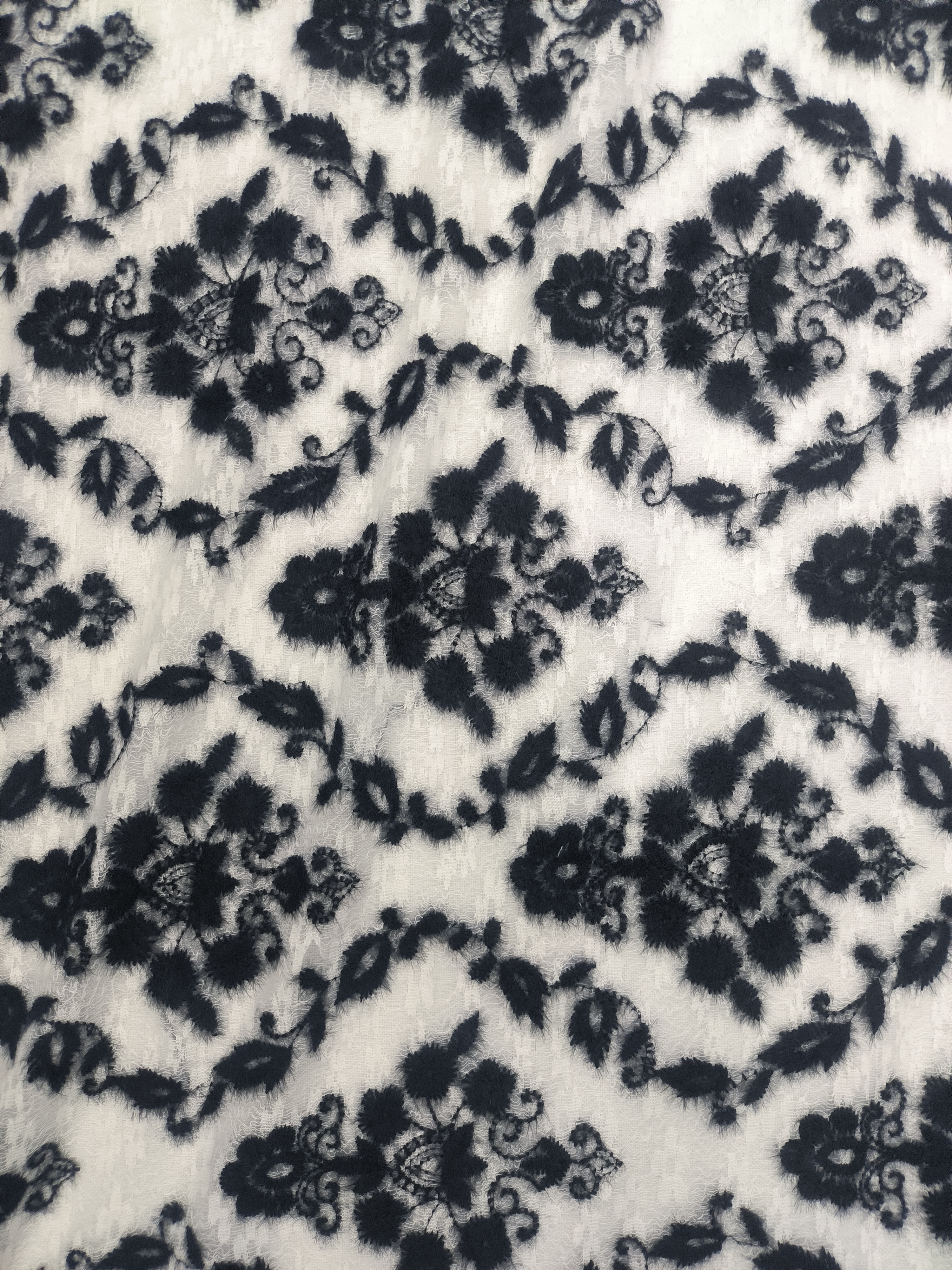 New Styles Fashion Diamond Flower Pattern with Lace Base Plain Embroidery Fabric HKP10155  lace fabric,embroidery fabric,lace