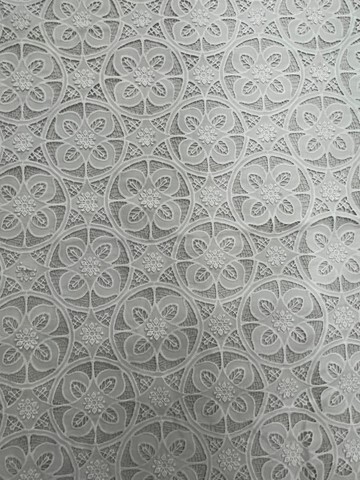White Diamond Pattern with Chiffon Fabric Laser Cutting Embroidery Lace HKH10091  Laser Cutting Embroidery Lace,cotton fabric,wedding dress fabric