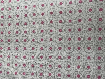 Pink Snowflake Pattern with Chiffon Fabric Laser Cutting Embroidery Lace HKH10092  Laser Cutting Embroidery Lace,cotton fabric,wedding dress fabric