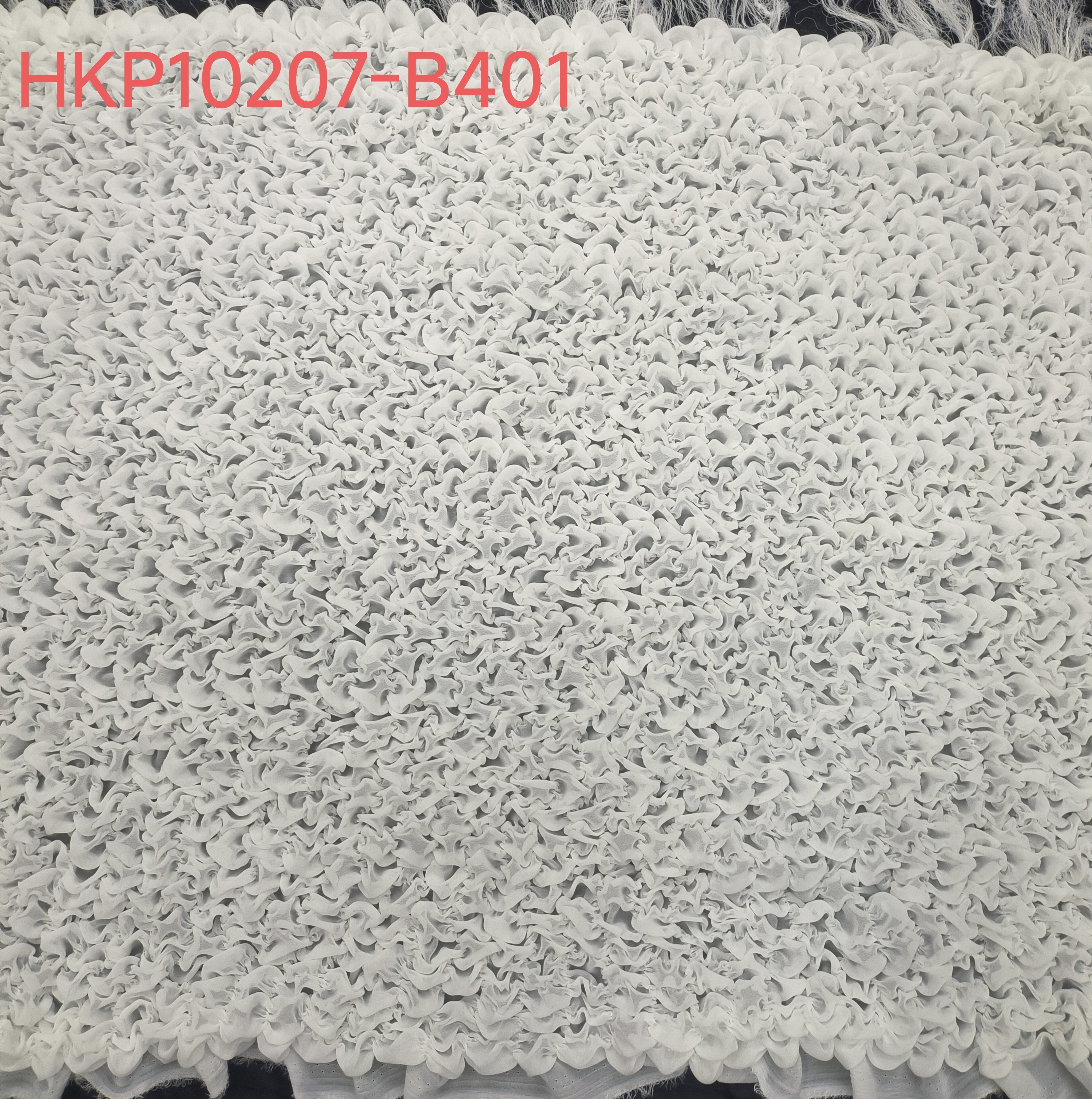 Simple White Soft Patterns Feather Yarn Designs HKP10207  Plain embroidery,Star spots embroidery