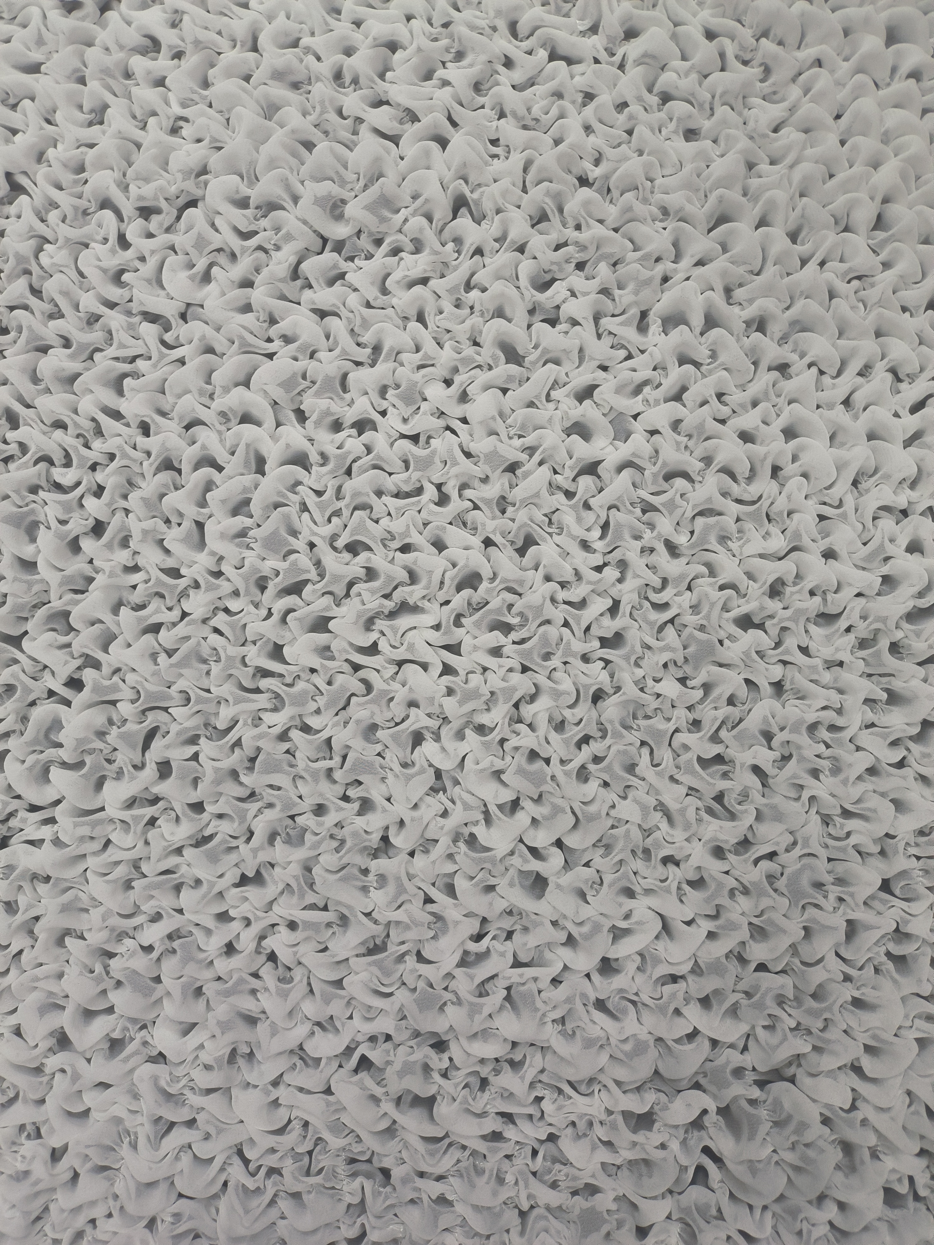 Simple White Soft Patterns Feather Yarn Designs HKP10207  Plain embroidery,Star spots embroidery