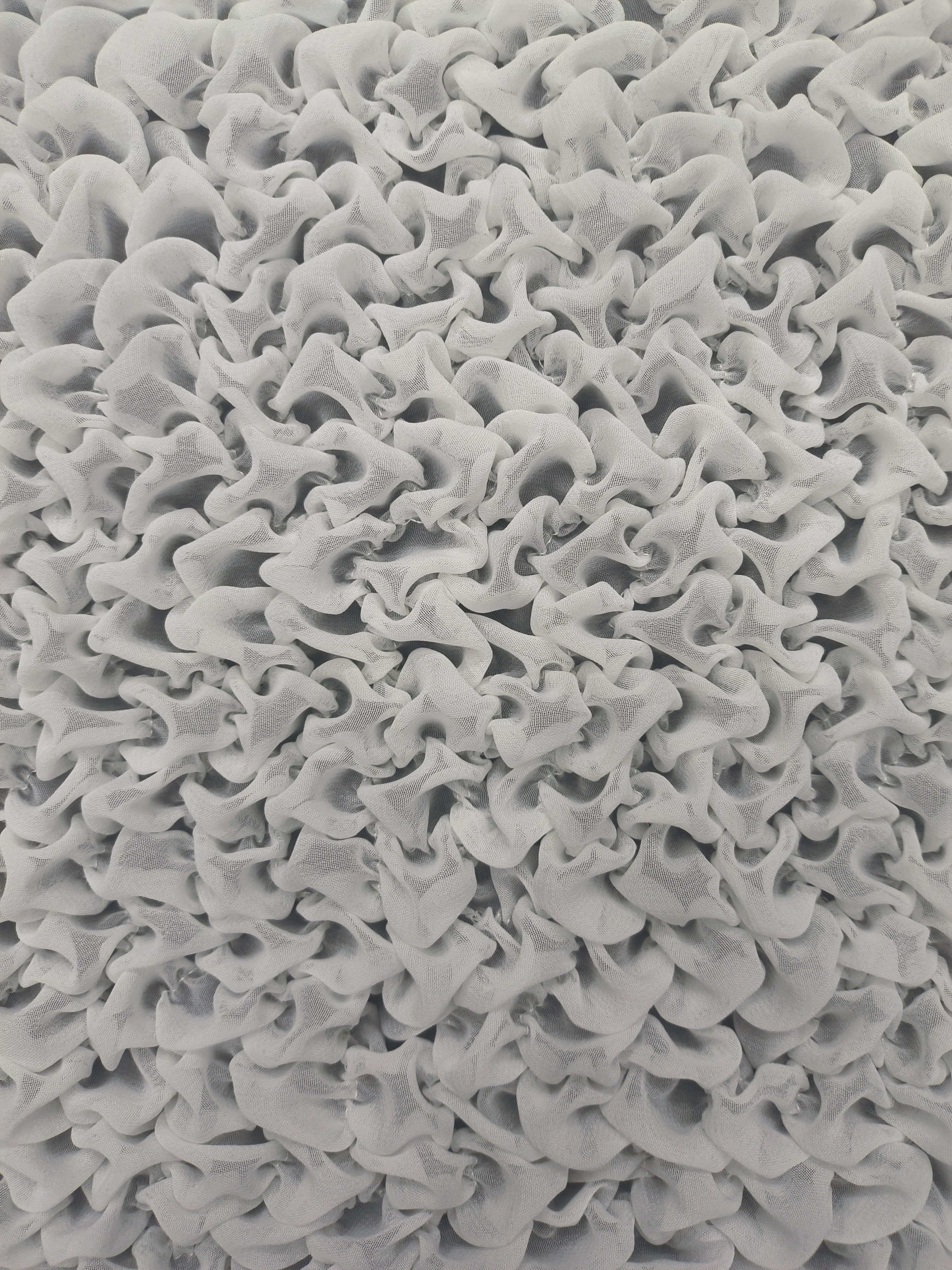 Simple White Soft Patterns Feather Yarn Designs HKP10207  Plain embroidery,Star spots embroidery