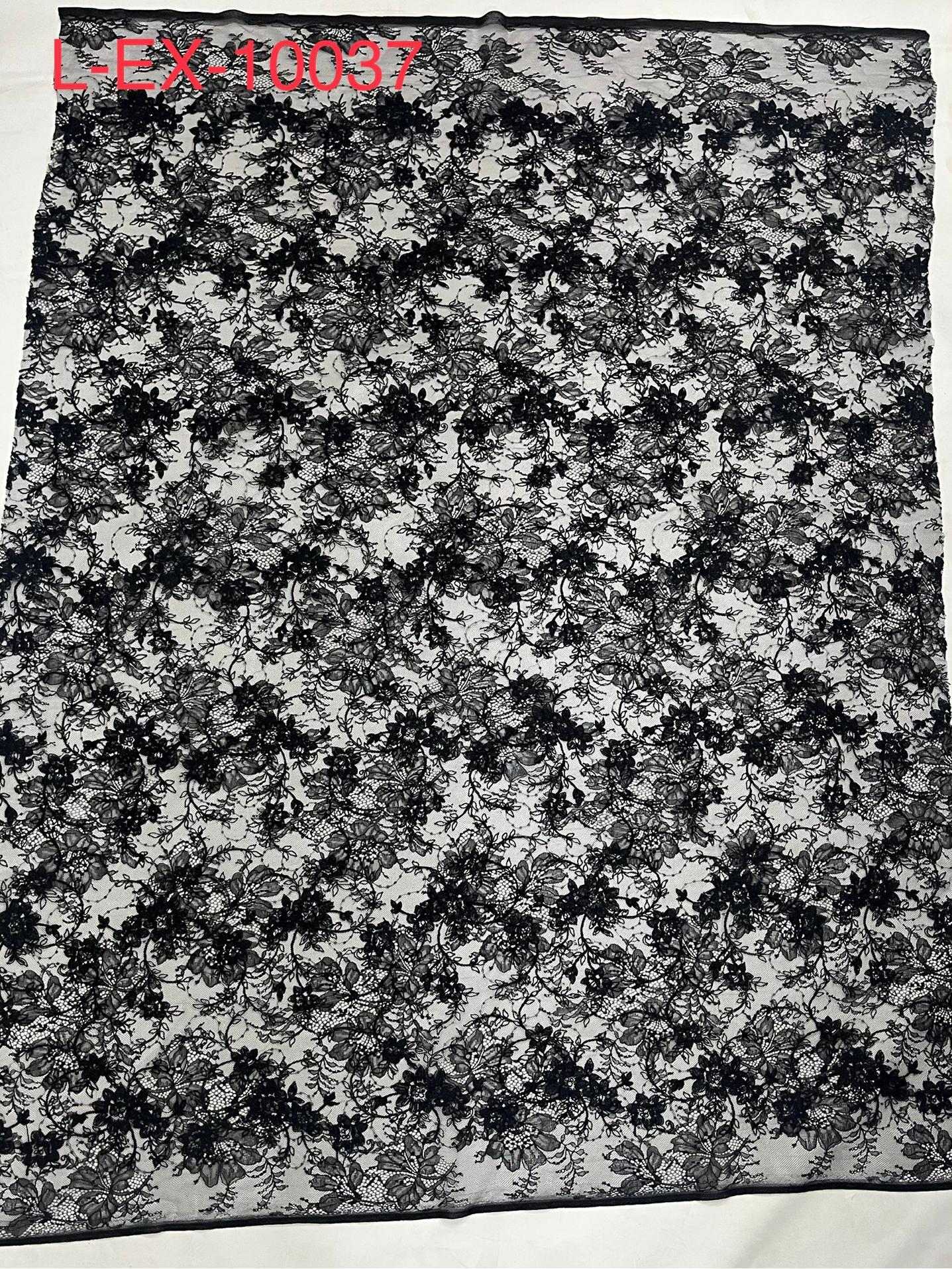 Soft Ground with sequins Lace Embroidery Fabric LEX10037  