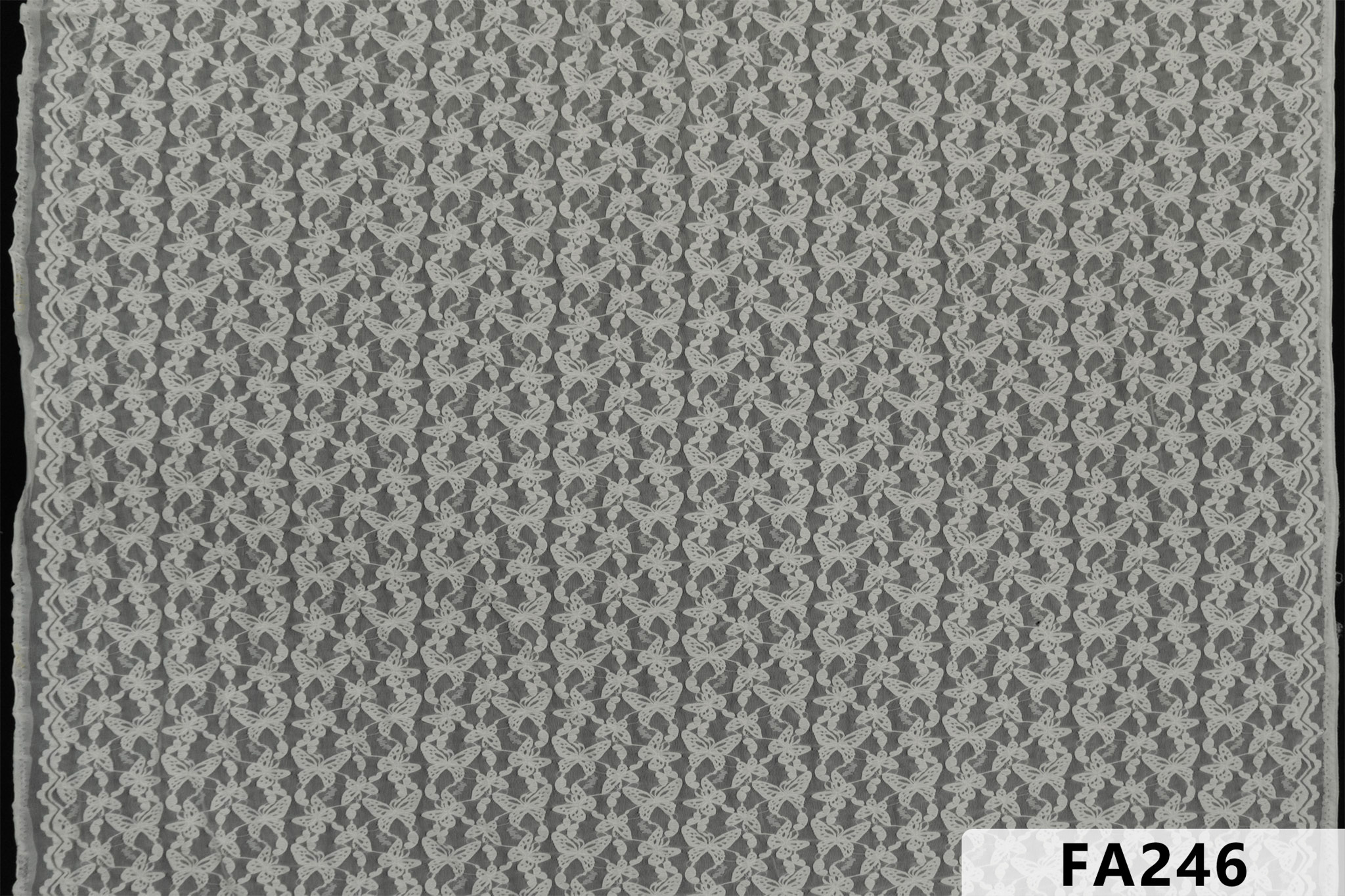 Wrinkle Fabric Embroidery With ButterFly Patterns  FA246  sequins embroidery factory