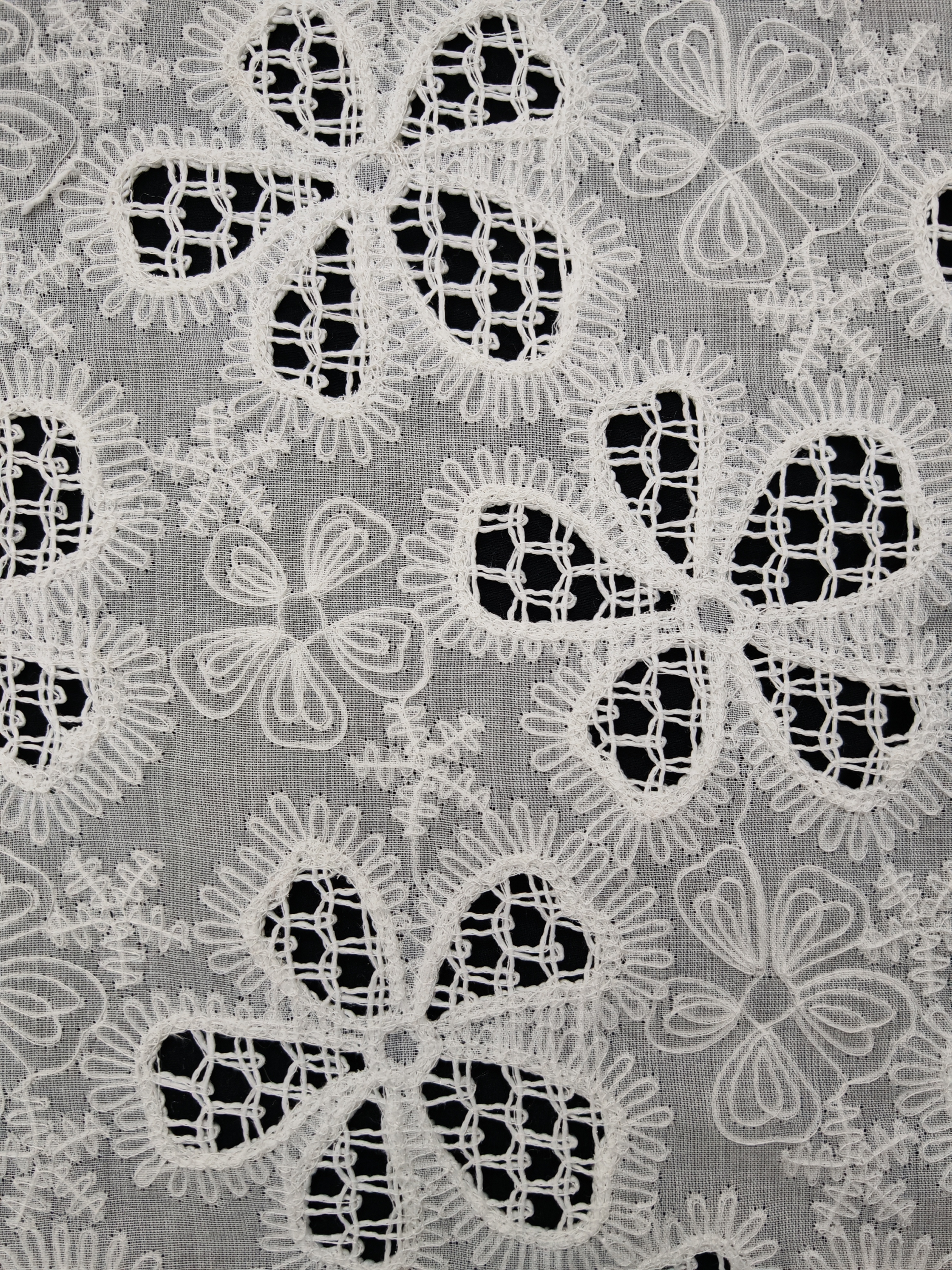 White Flower Pattern With Cording And Laser Cutting Embroidery HKH10230  Laser Cutting Embroidery Lace,wedding dress fabric,chiffon fabric