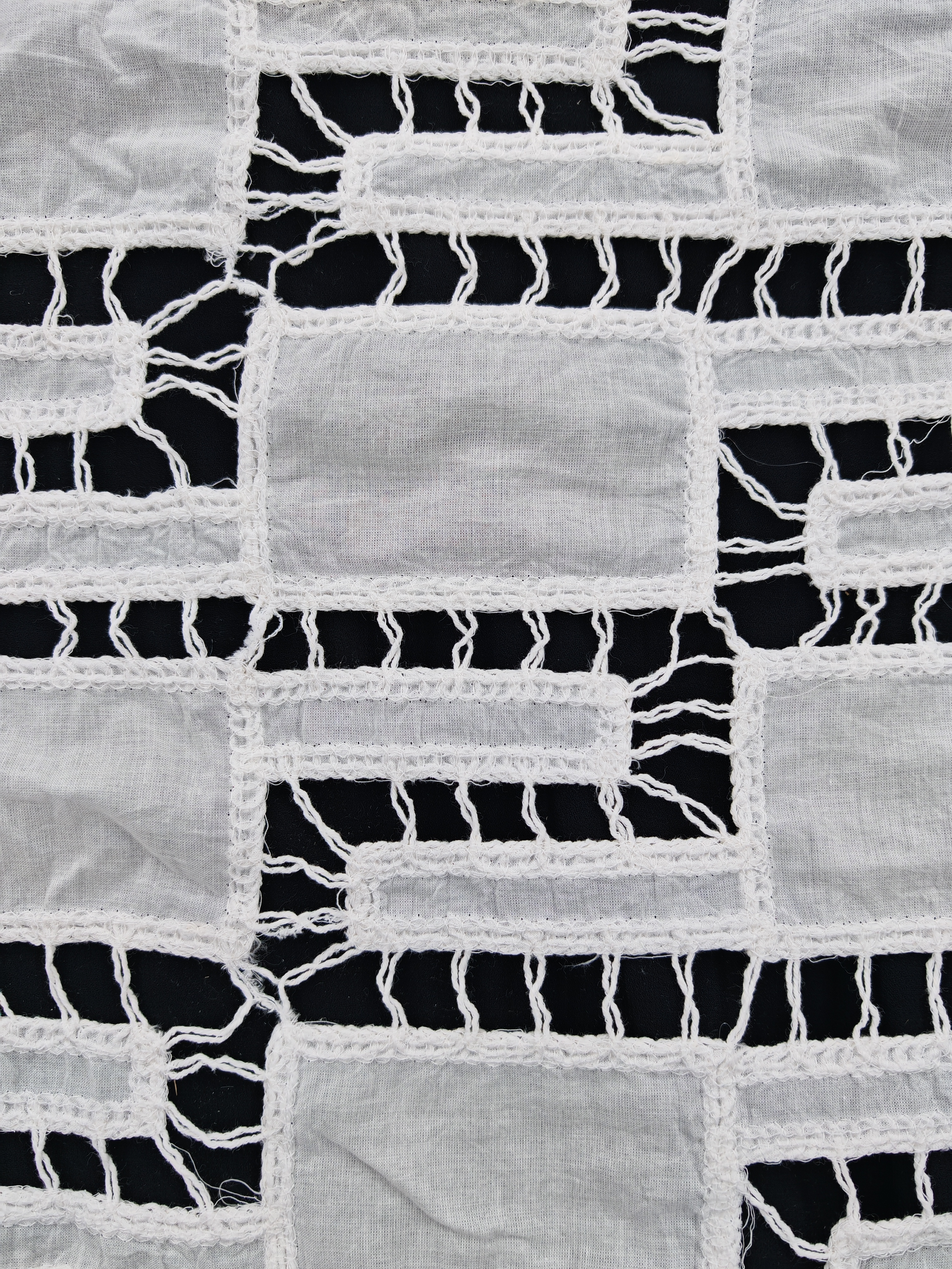 Contracted Rectangular Pattern With Cording And Laser Cutting Embroidery HKH10233  Laser Cutting Embroidery Lace,wedding dress fabric,chiffon fabric