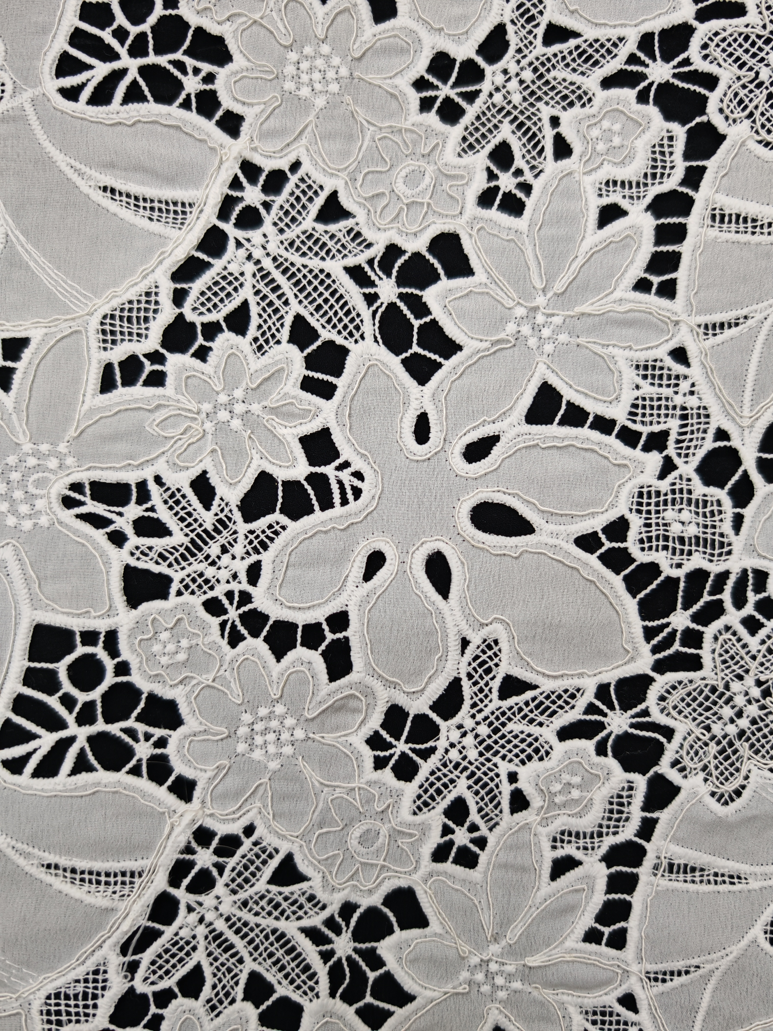 Hollow Flower Pattern With Cording And Laser Cutting Embroidery HKH10235  Laser Cutting Embroidery Lace,wedding dress fabric,chiffon fabric