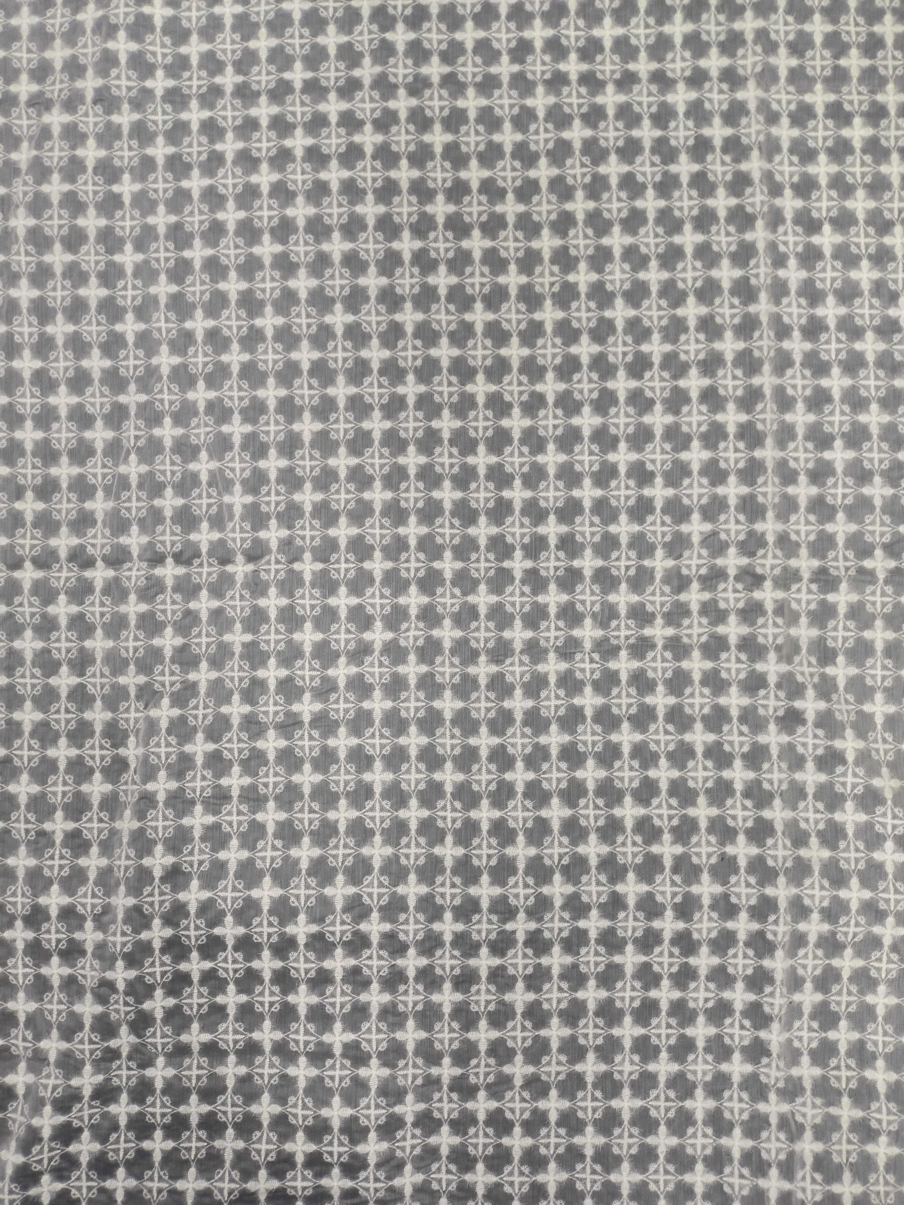 White Feather Yarn With Lace Embroidery HKP10221  sequins embroidery factory