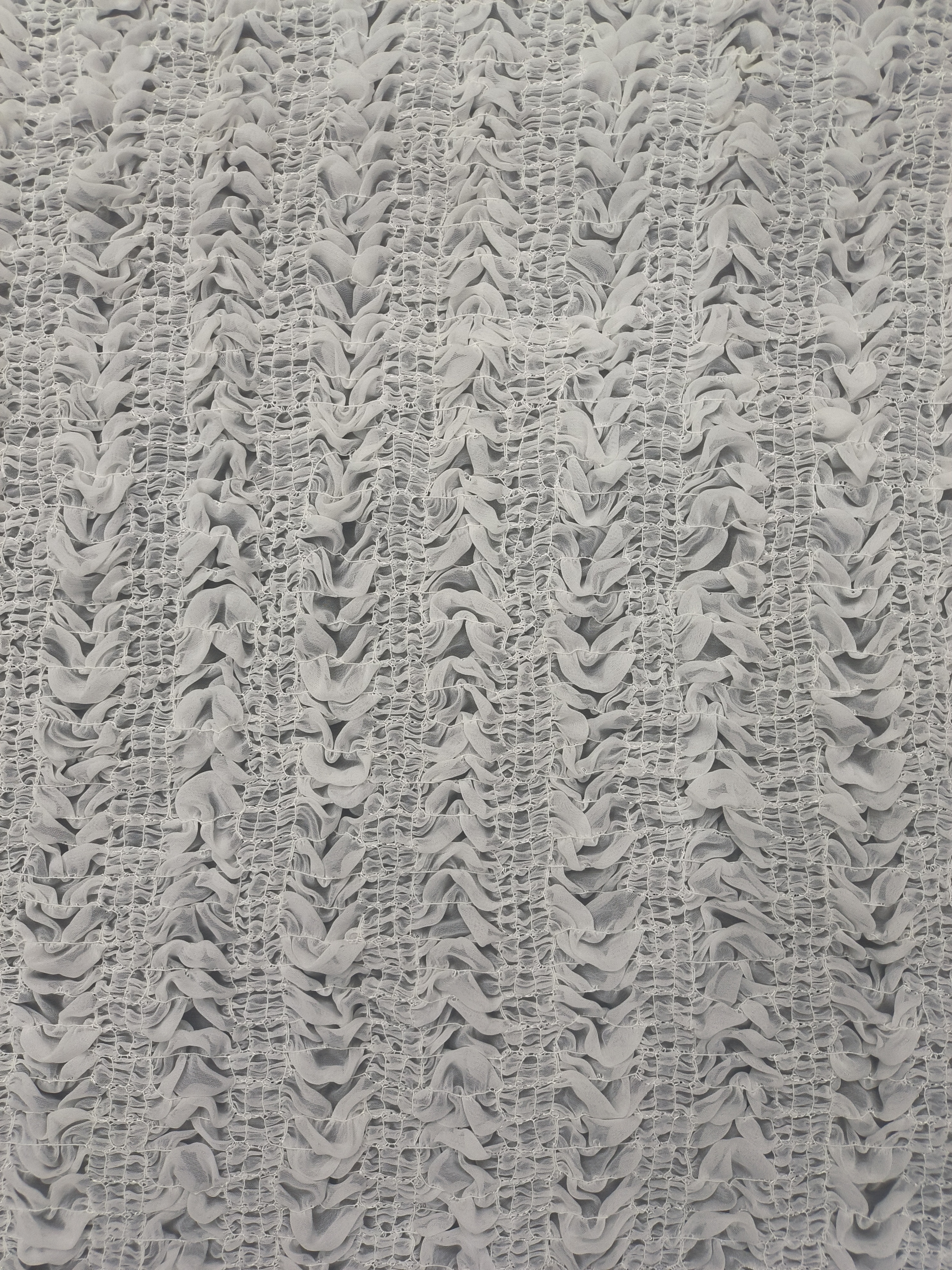 White Wrinkled Cloth With Plain Embroidery HKP10206  embroidery fabric,fashion embroidery fabric,textile