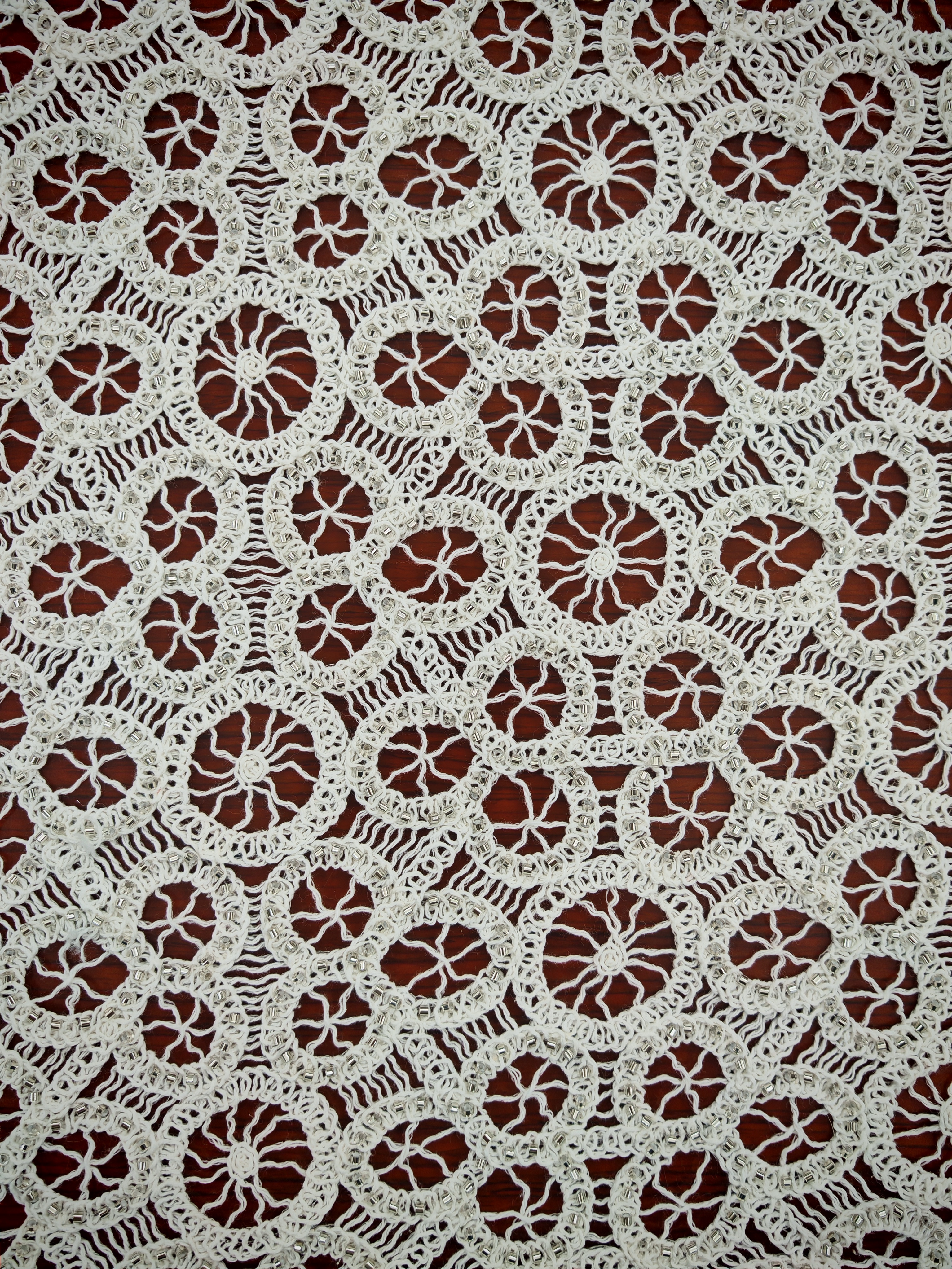 Geometry Pattern With Cording Embroidery HKG10301  sequins embroidery factory