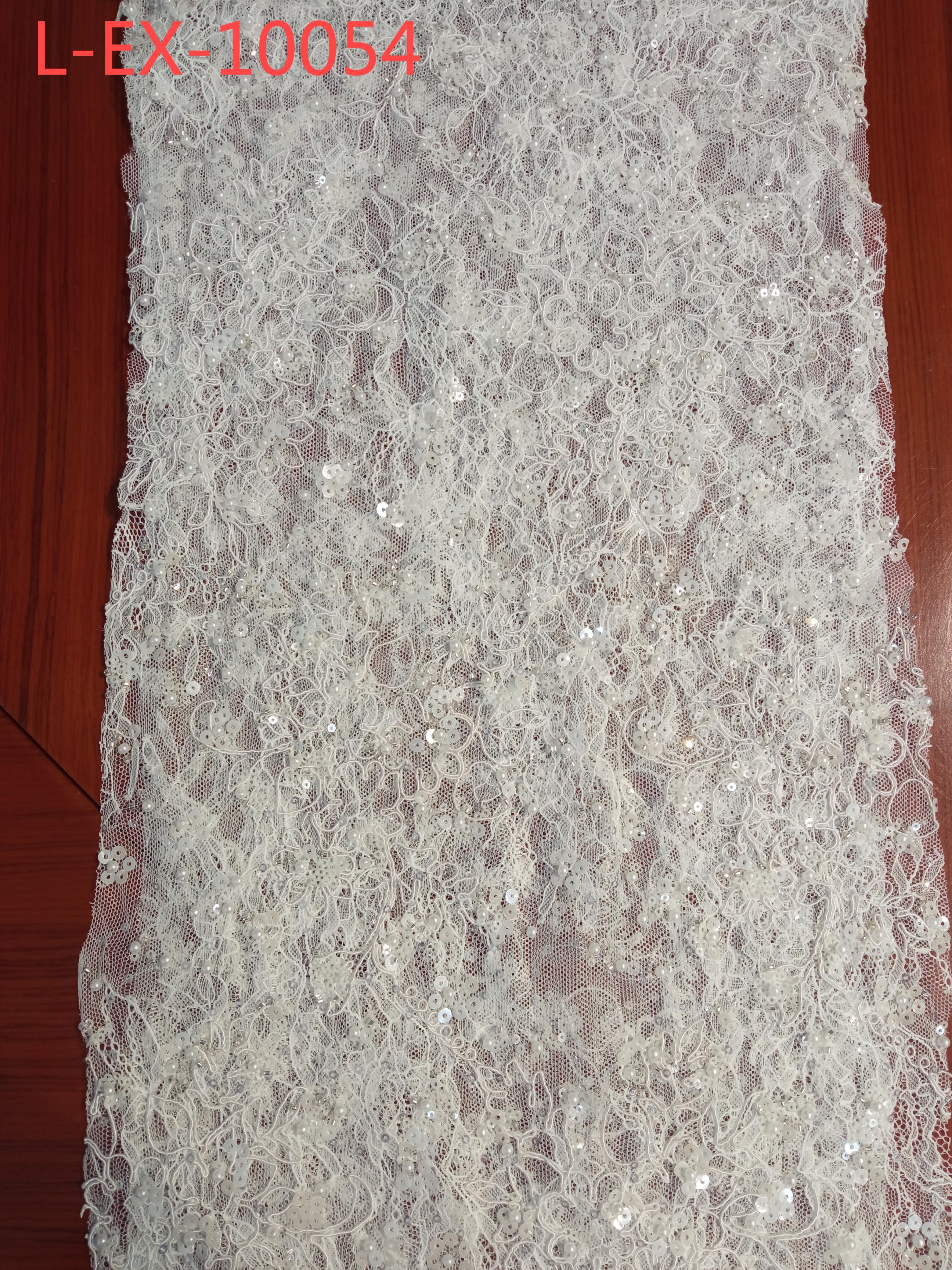 Soft Ground with sequins Lace Embroidery Fabric LEX10054