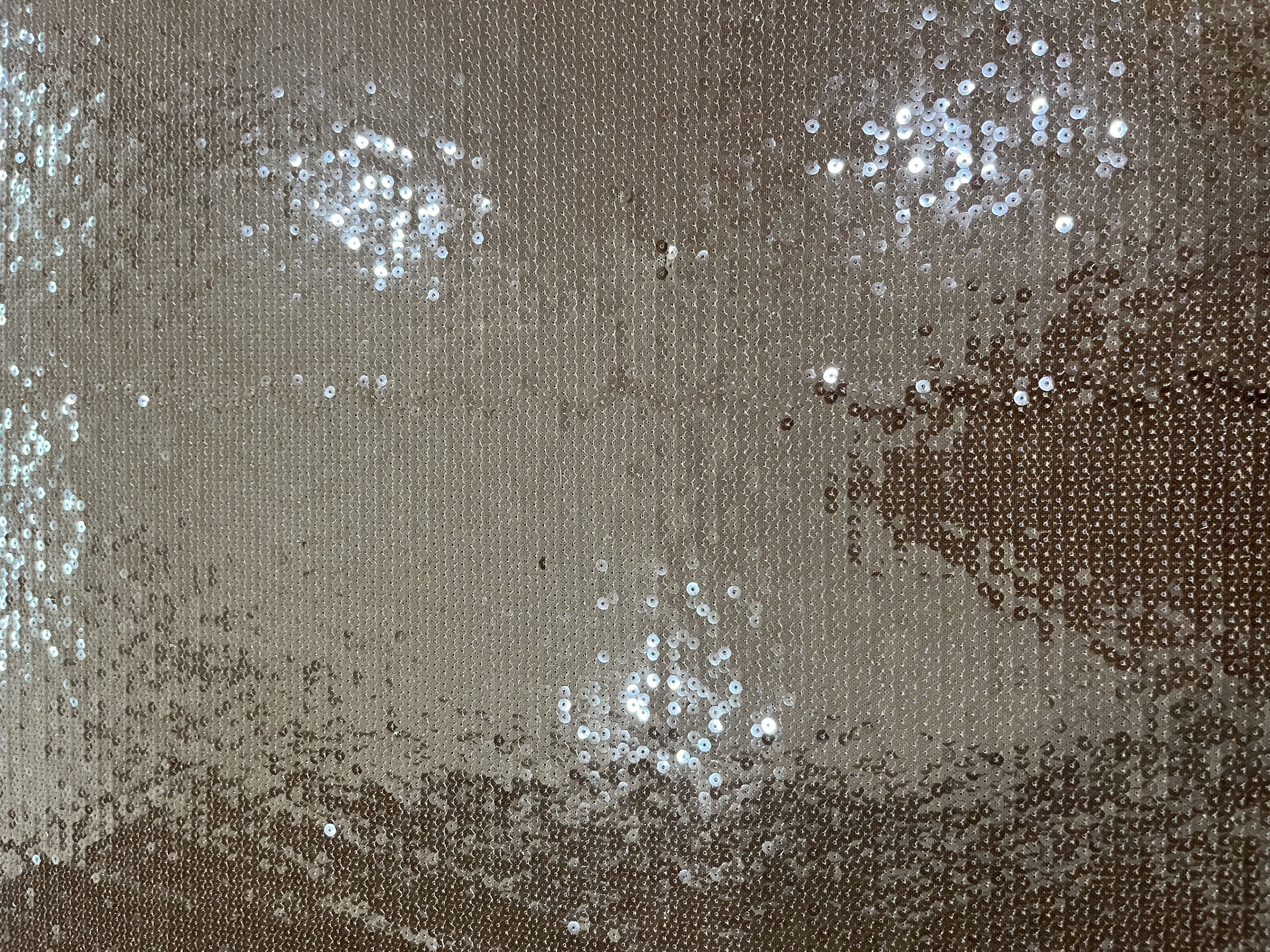 Light Brown Sequins Embroidery With Soft Mesh HKZ10310  sequins embroidery factory