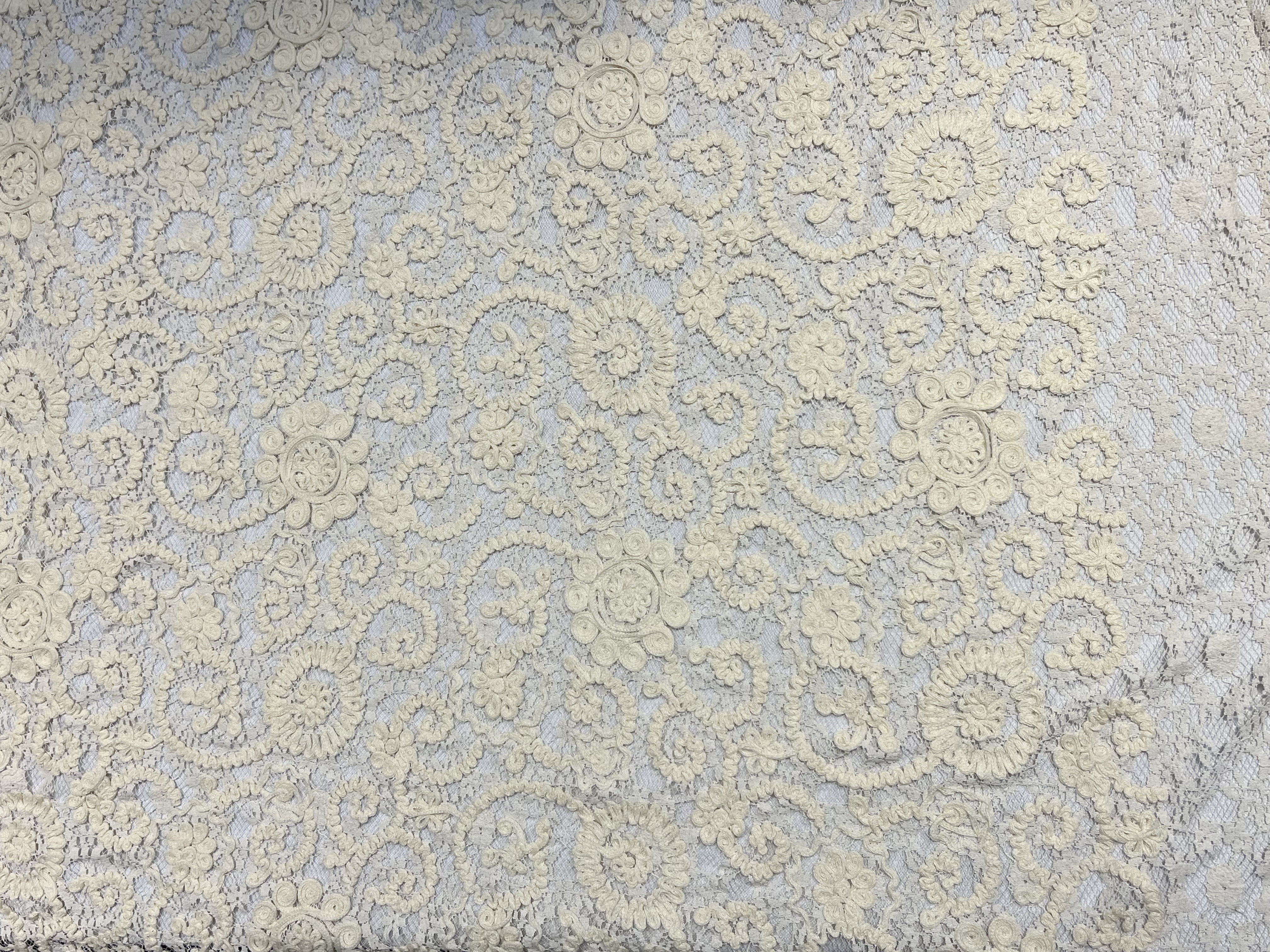 HKD055 High Quality Wholesale Coiling Embroidery Full Florals Breathable Soft Fabric Woven with Flowers Durable Textile  sequins embroidery factory