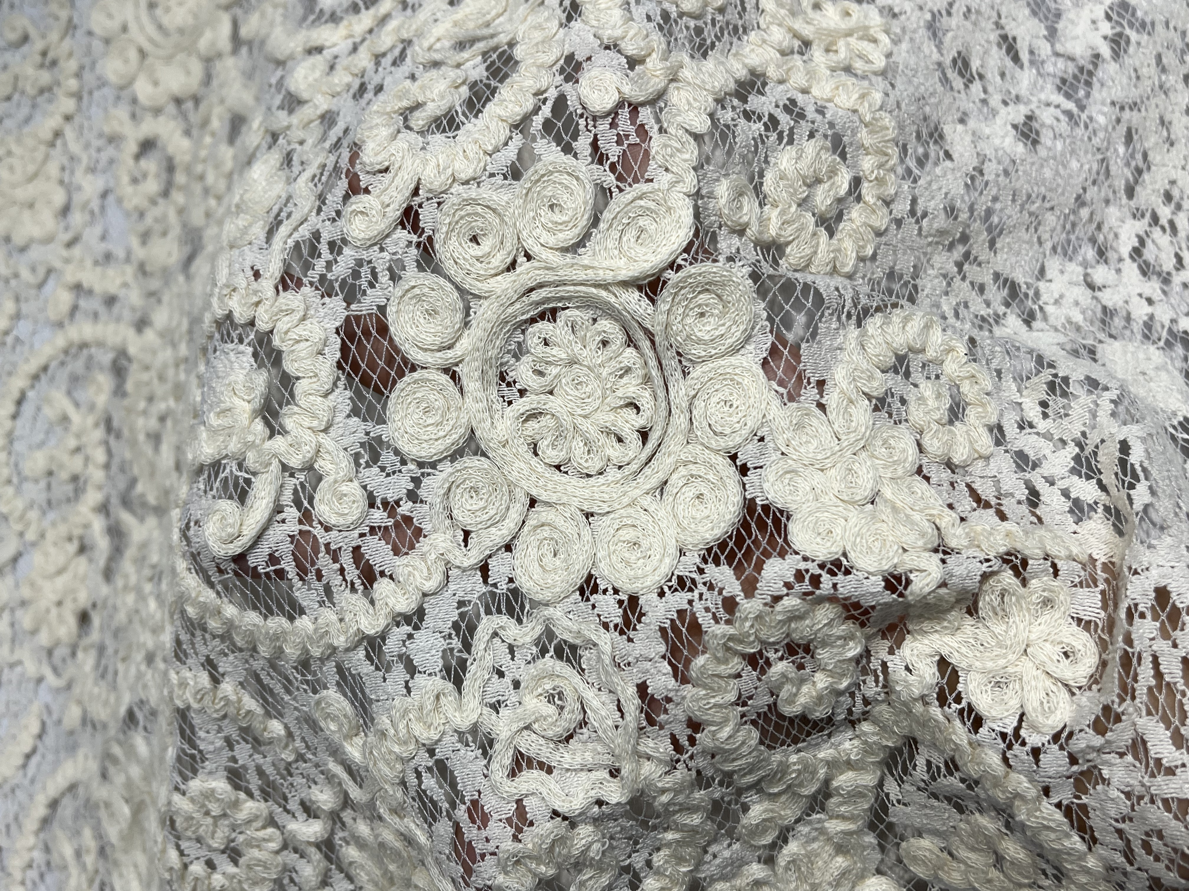 HKD055 High Quality Wholesale Coiling Embroidery Full Florals Breathable Soft Fabric Woven with Flowers Durable Textile  sequins embroidery factory