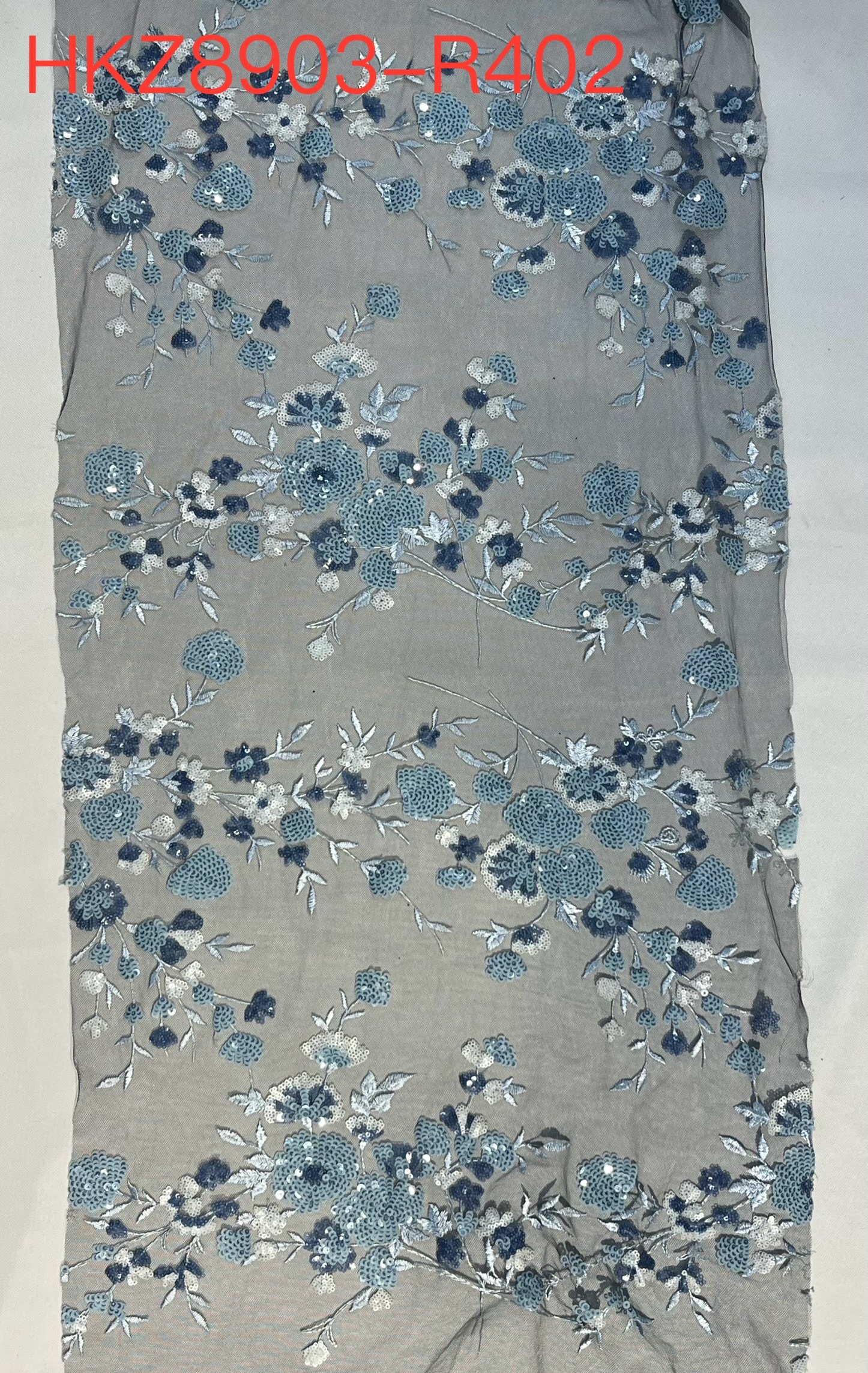 HKZ8903 High Quality Wholesale Plain Embroidery Full Florals Breathable Soft Fabric Durable Textile sequins embroidery factory