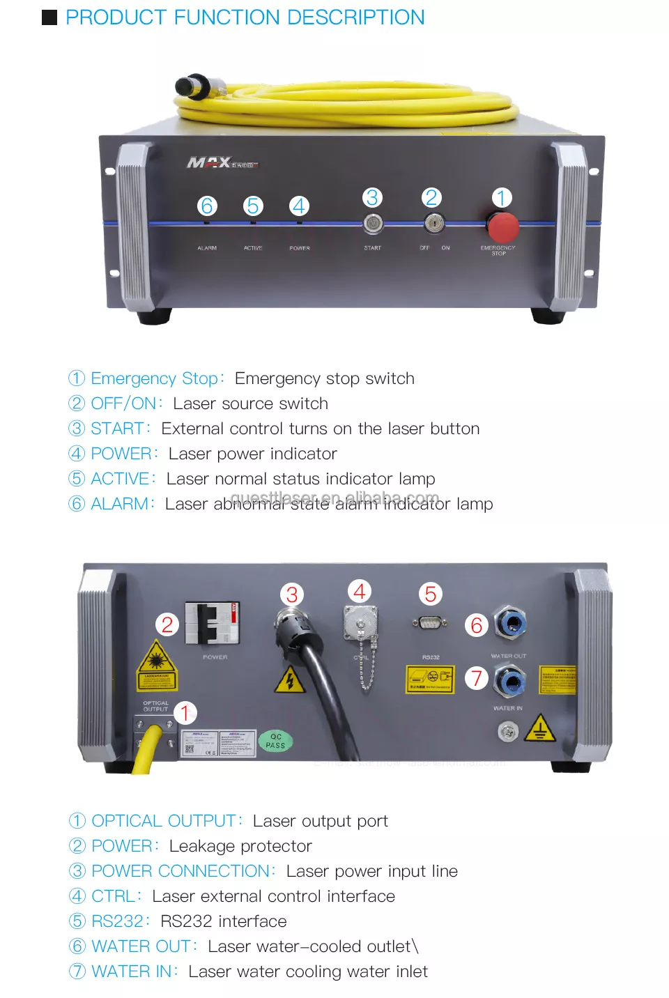 Max 1500W CW Laser Source MFSC-1500X for Metal Fiber Laser Welding Parts Laser Equipment  