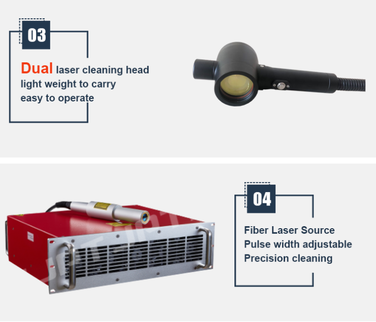 200w Pulse Suitcase Laser Cleaning Machine Rust Removal Laser  