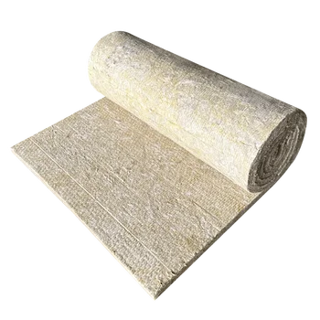 ASTM C592 Stone Mineral Rock Wool Roll Fiber Insulation 50mm Rock wool Blanket with Wire Mesh  