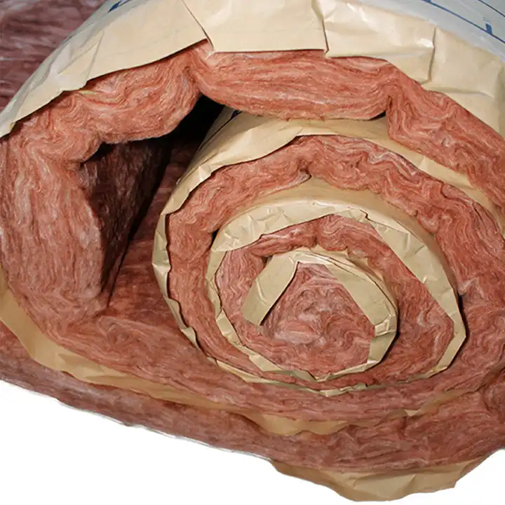 BOYOU good price with R1.3 R2 R2.5 R3 R4 R7 R13 R19 R30 Pink tech Pink/yellow color fiberglass glass wool roll blanket felt batt  