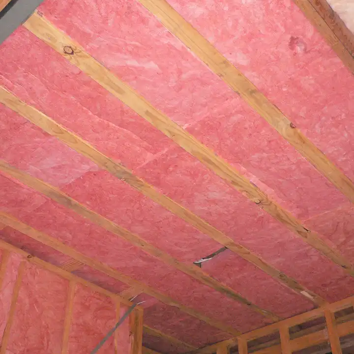 BOYOU good price with R1.3 R2 R2.5 R3 R4 R7 R13 R19 R30 Pink tech Pink/yellow color fiberglass glass wool roll blanket felt batt  